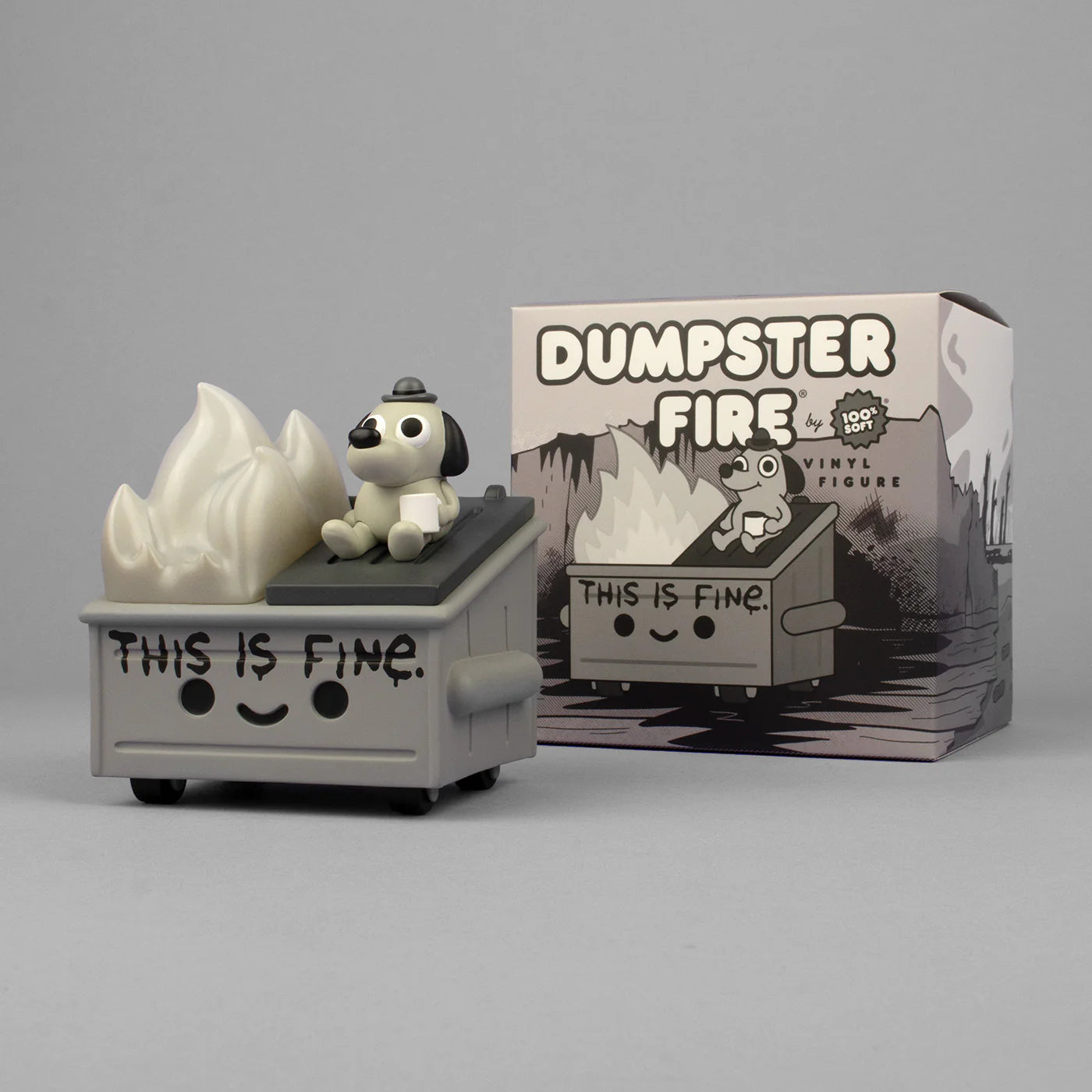  Dumpster Fire - This is Fine Vinyl Figure - Newsprint Edition、mySite、greenlandpopulation