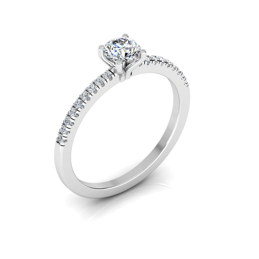 Petite Brilliant Cut Moissanite Engagement Ring、mySite、hinf8tx79