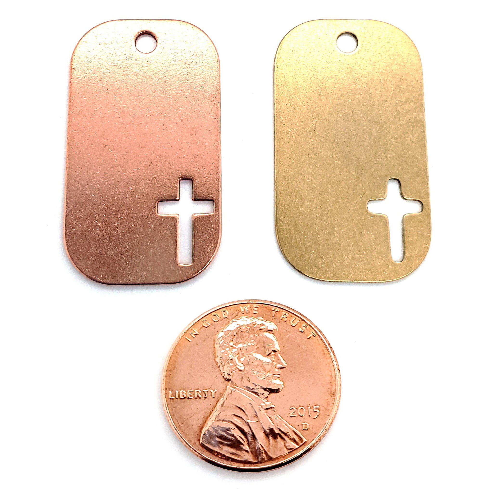 Brass Blank Cross Cutout Dog Tag Pendant / SBB0203、mySite、dreamappss