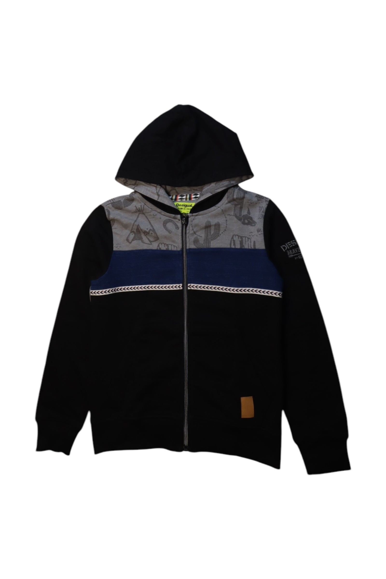 Desigual Hooded Zip-Up Sweatshirt 7-8Y、mySite、g9winljtr