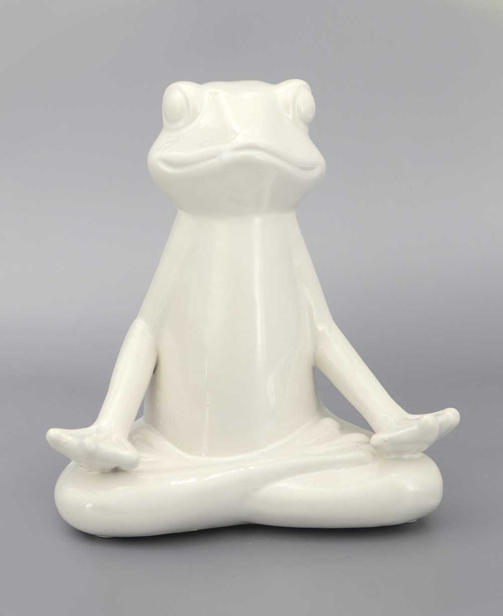 Set of 3 Yoga Frog Ceramic Figurines、mySite、topwebapps