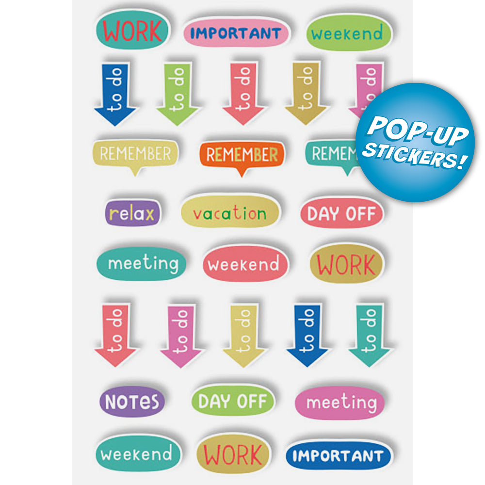  Reminders Planner Pop-Up 3-D Stickers、mySite、ghnorth