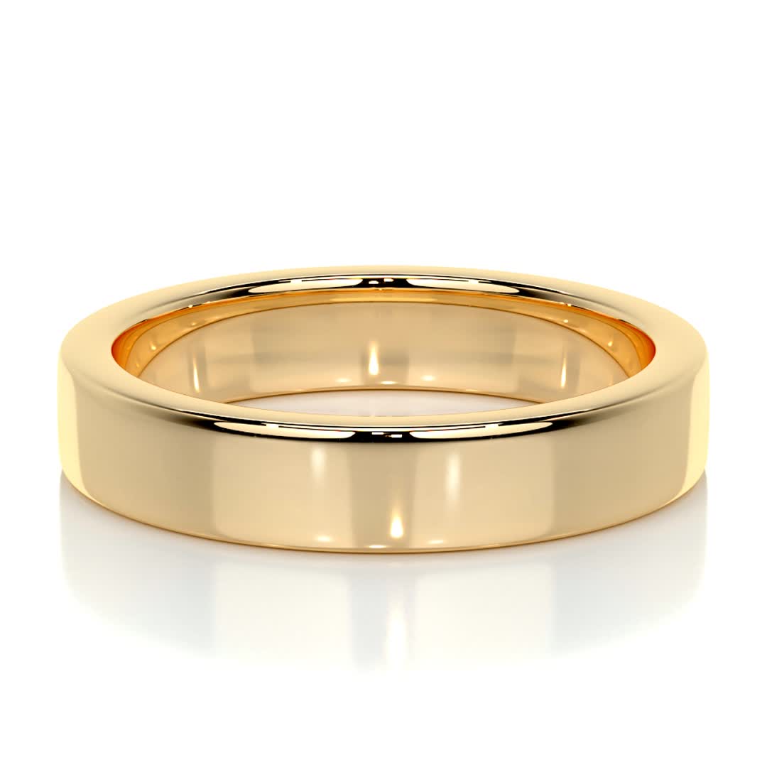 Peter Men's Wedding Band -18K Yellow Gold、mySite、hinf8tx79