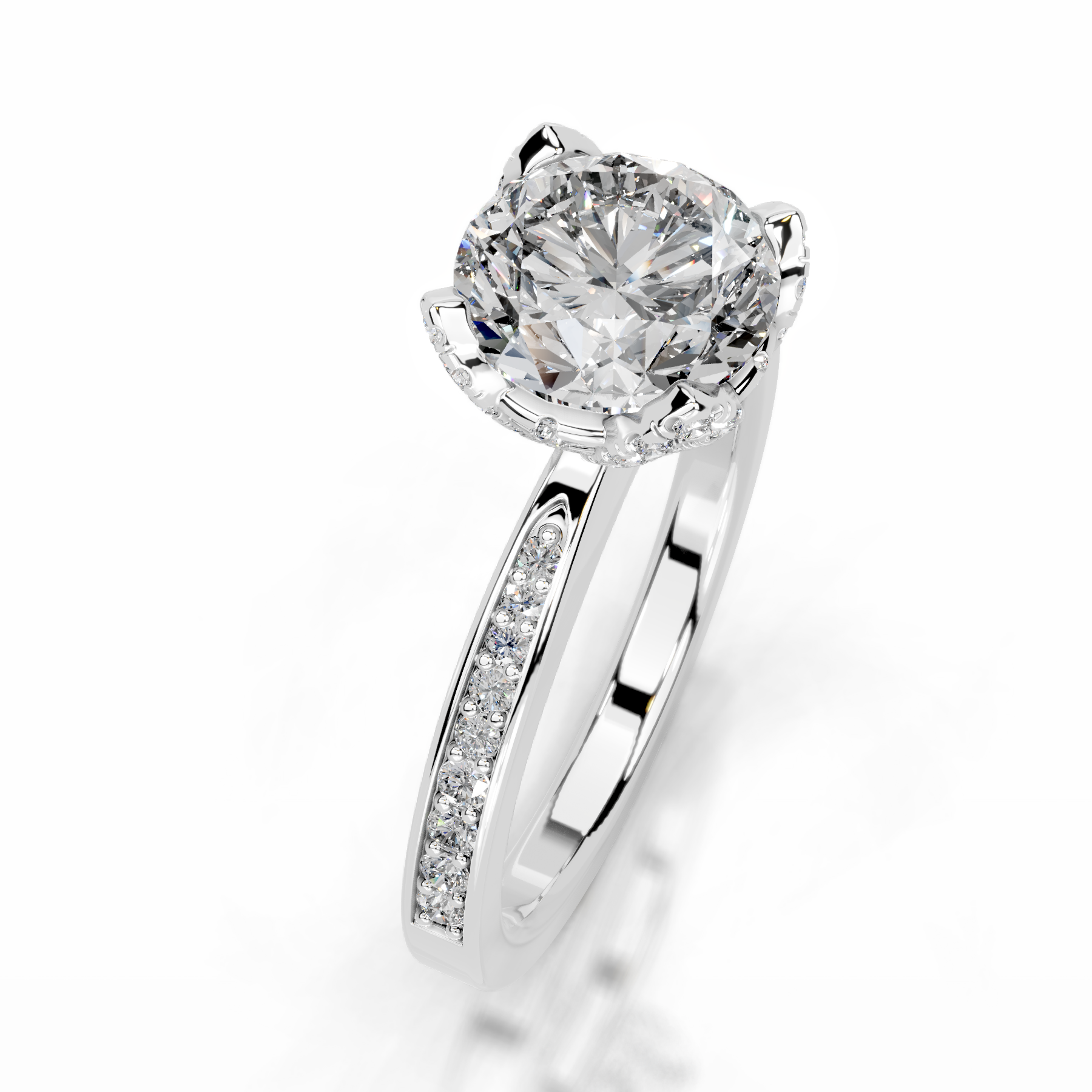 Daria Diamond Engagement Ring (1.85 Carat) -Platinum、mySite、hinf8tx79