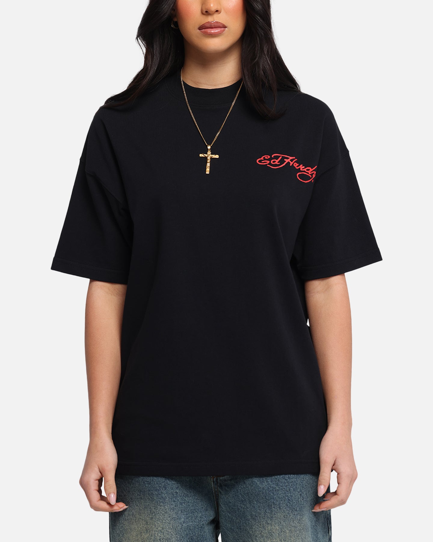 Ed Hardy Oversized Panther T-Shirt Black、mySite、zt4zffjzw