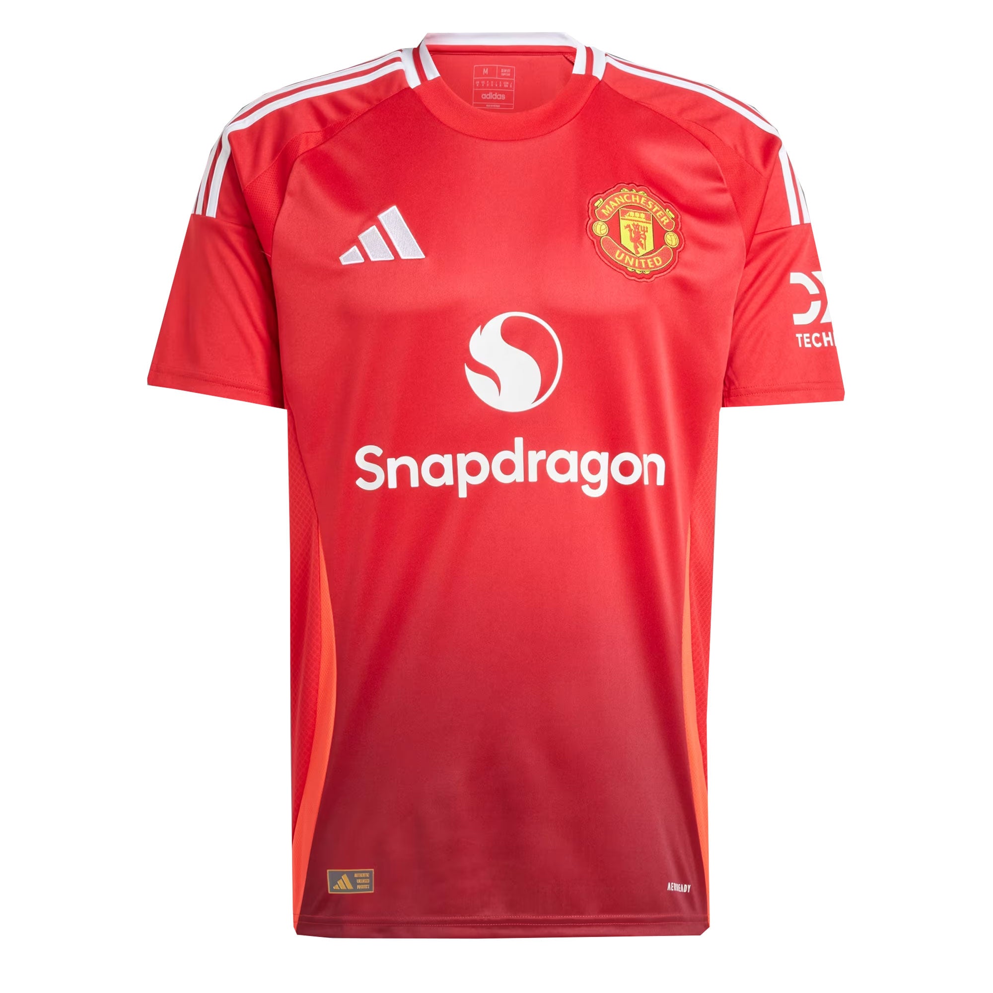 adidas Men's Manchester United 2024/25 Authentic Home Jersey Red/White、mySite、noshort