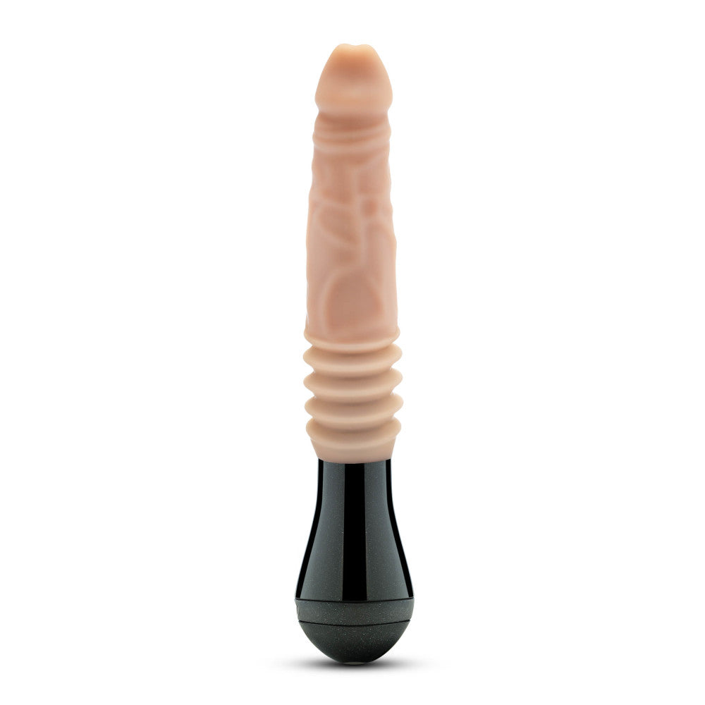 Dr. Skin Silicone By Blush® | Dr. Knight Large 10.5 Inch Vibrating, Gyrating And Thrusting Dildo in Beige – Made With Puria® Platinum Cured Silicone、mySite、bottomscart