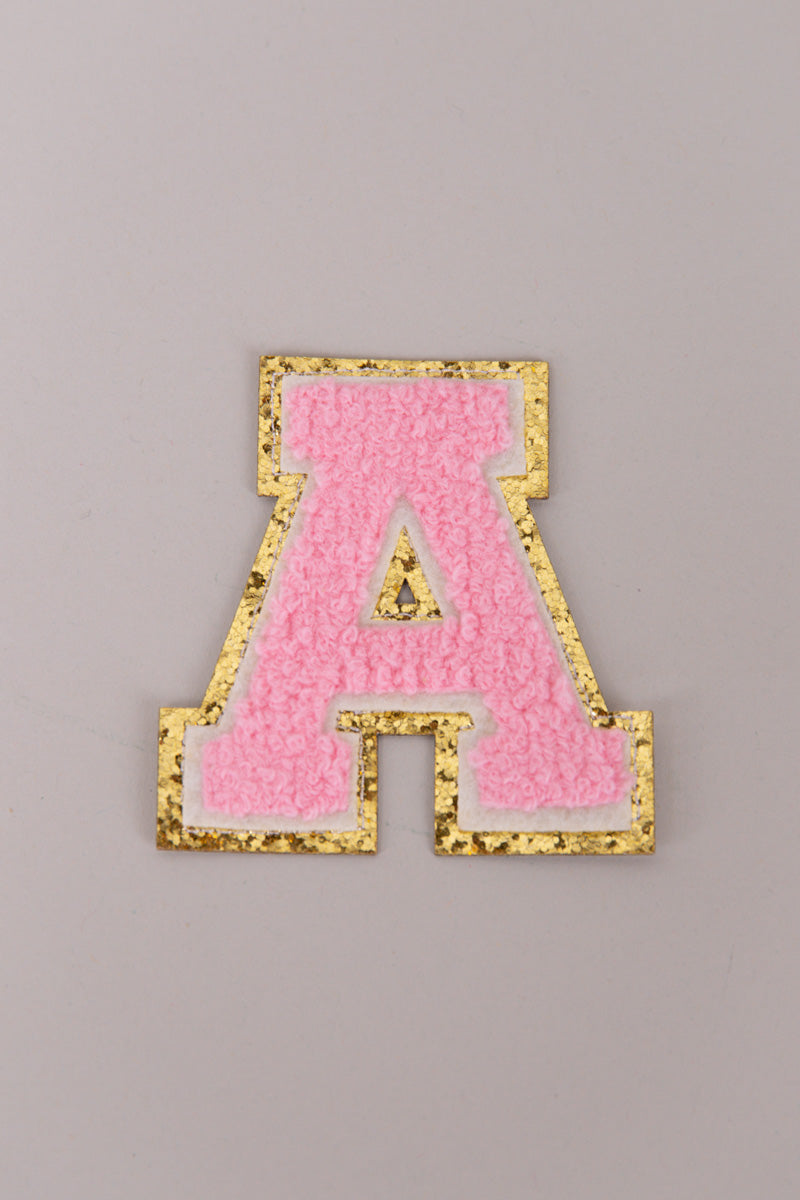Chenille Adhesive Letter Patches- Light Pink 5.5cm、mySite、hinf8tx79