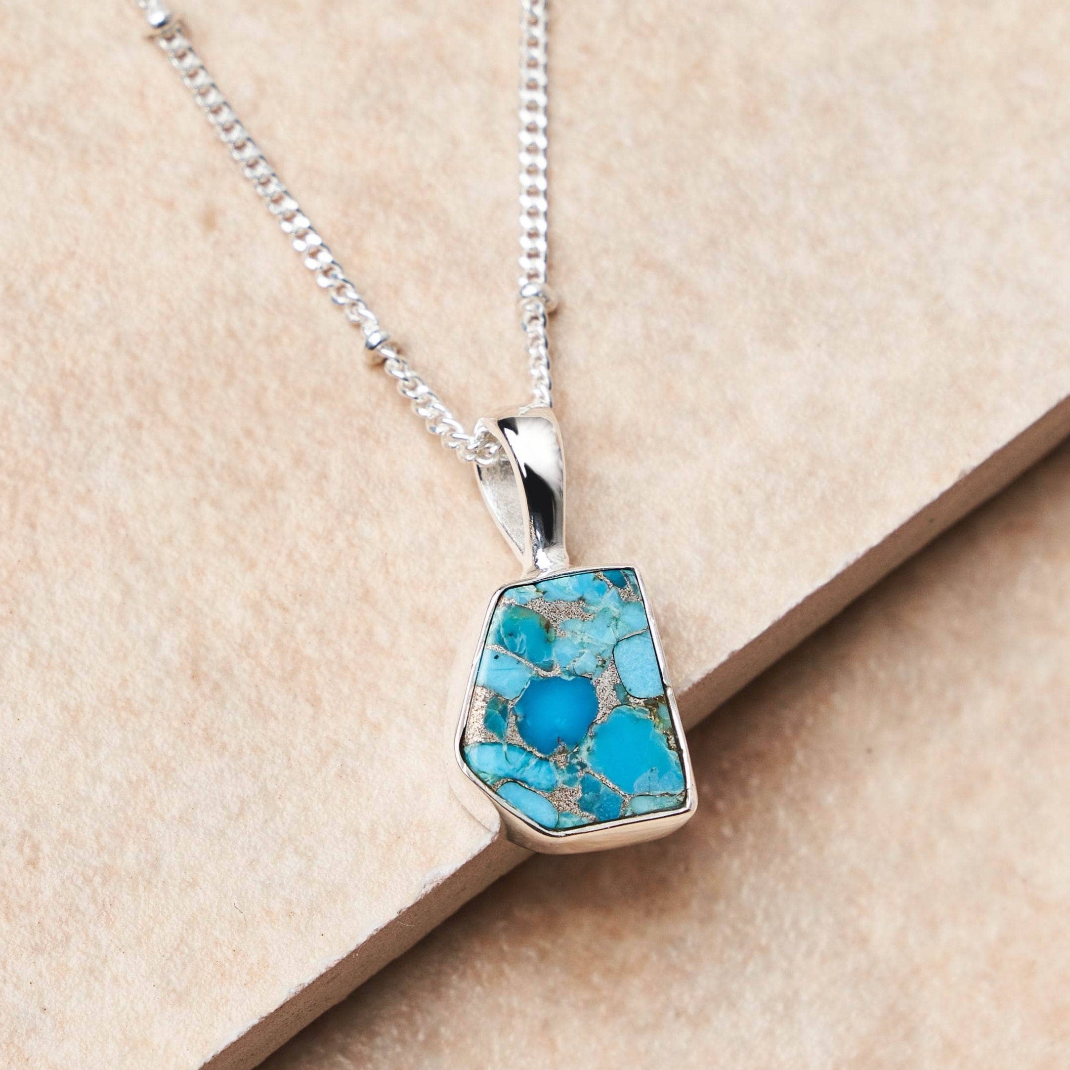 Real Turquoise Raw Crystal Necklace、mySite、hinf8tx79