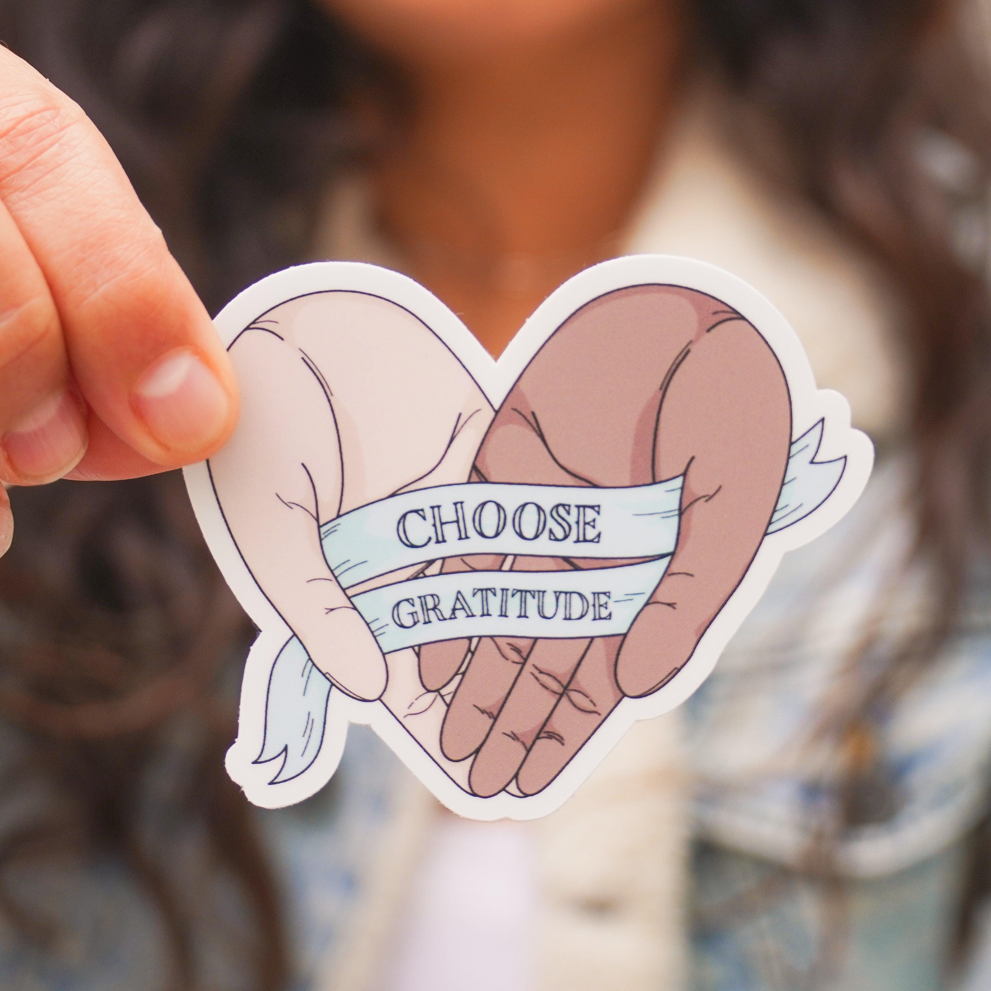  Choose Gratitude Positivity Sticker、mySite、ghnorth