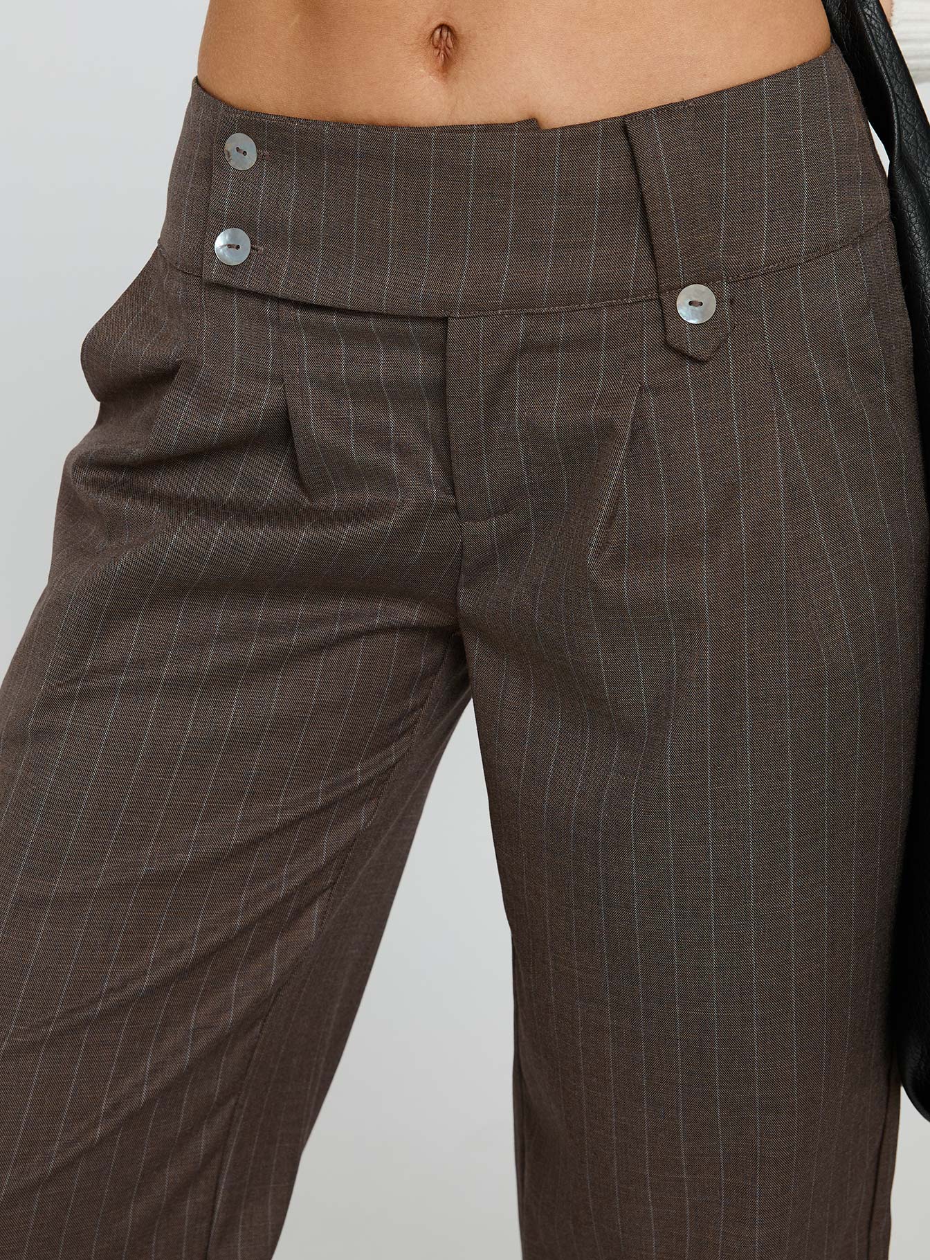 Briellea Thick Waistband Pant Pinstripe、mySite、solidvoid