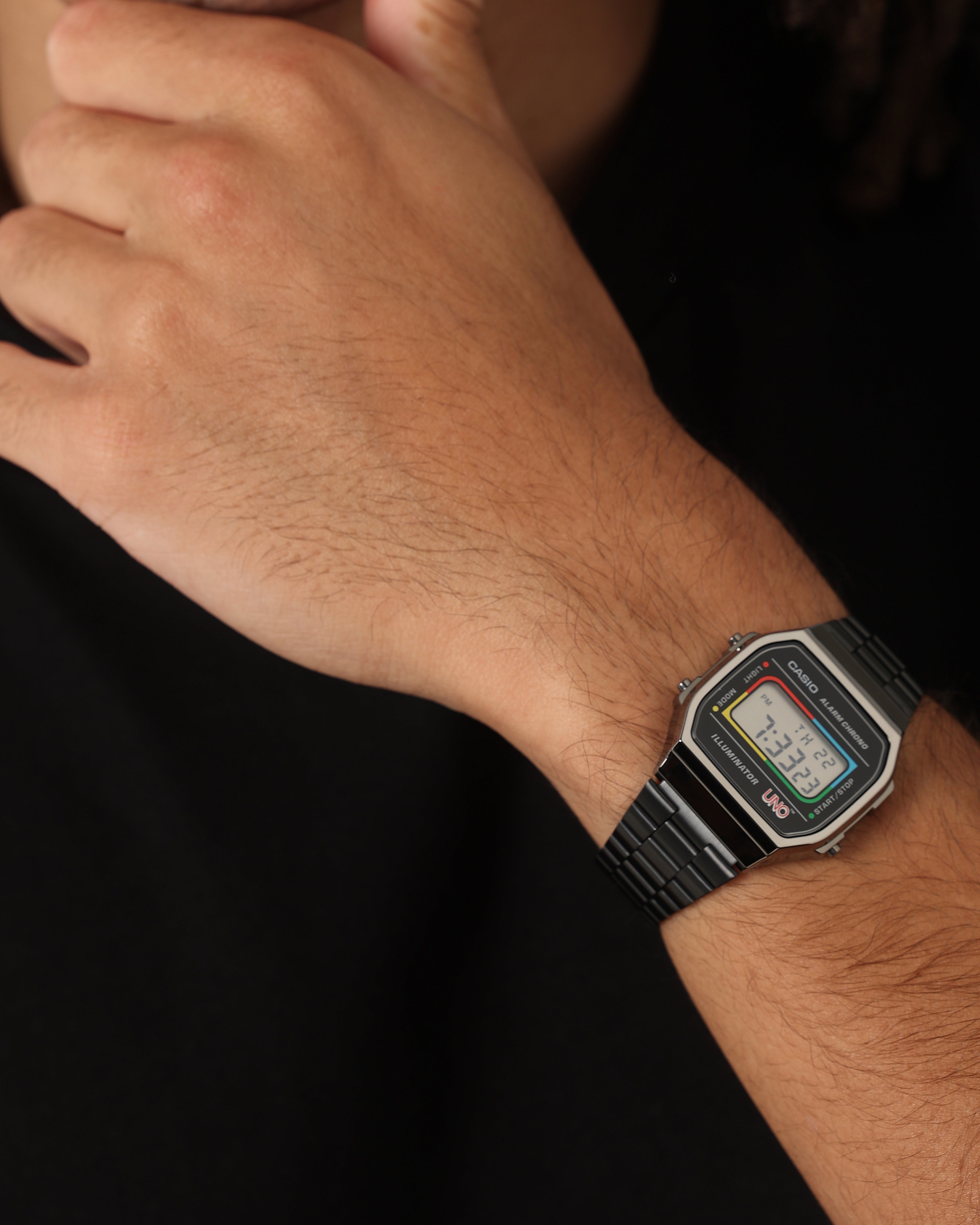 Casio X UNO A168WEUC-1A Watch Silver/Black、mySite、zt4zffjzw