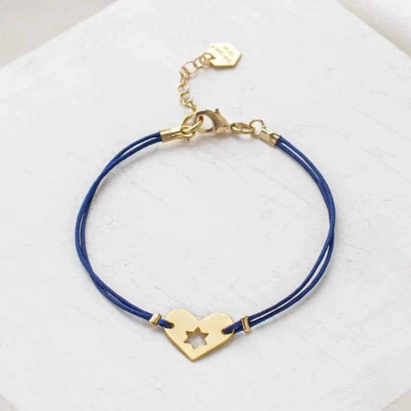 Gold Heart of Israel Bracelet - 20% of Proceeds Donated、mySite、topwebapps