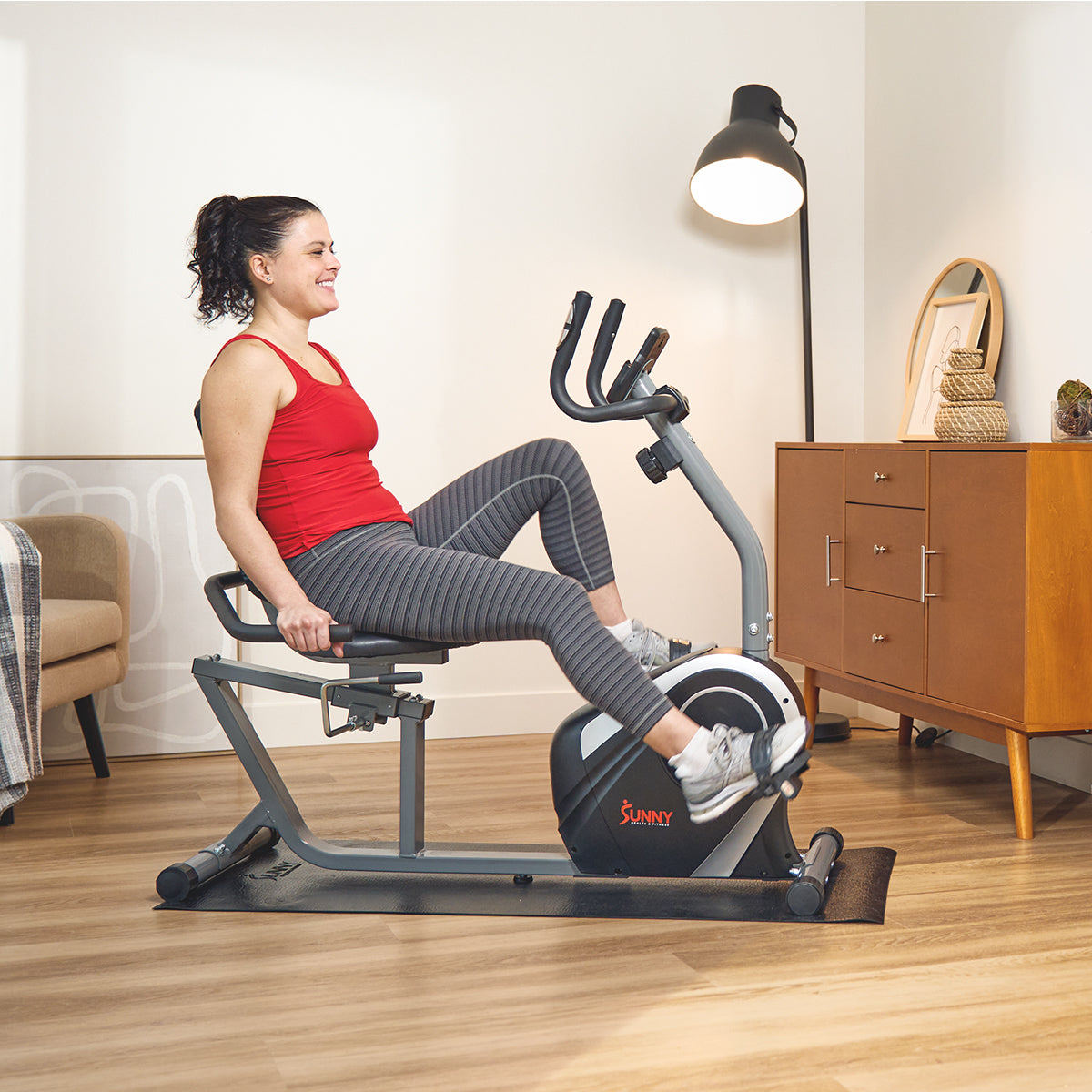  Magnetic Recumbent Exercise Bike with Quick Adjustable Seat , 300 lb Capacity、mySite、ghnorth