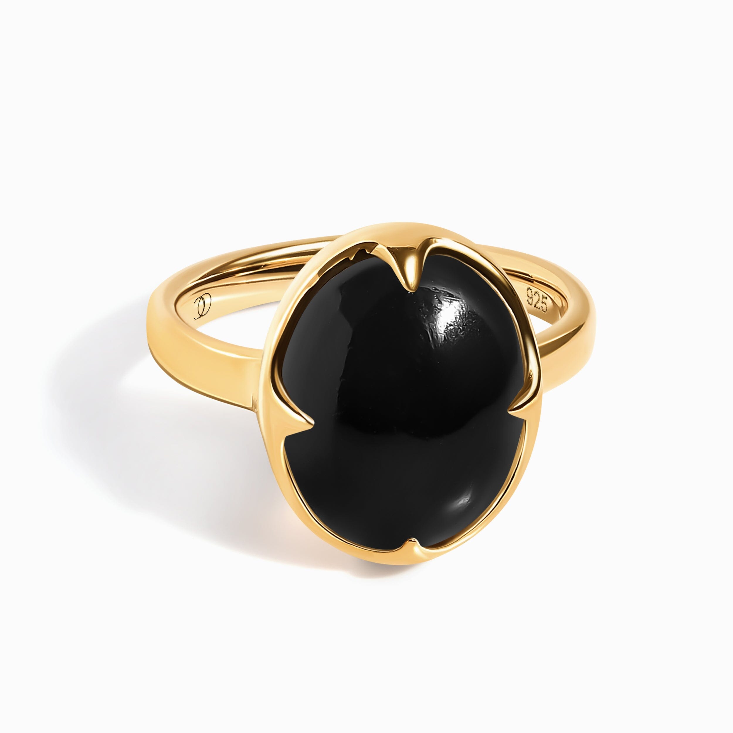 Black Obsidian Cabochon Ring - Aura、mySite、hinf8tx79