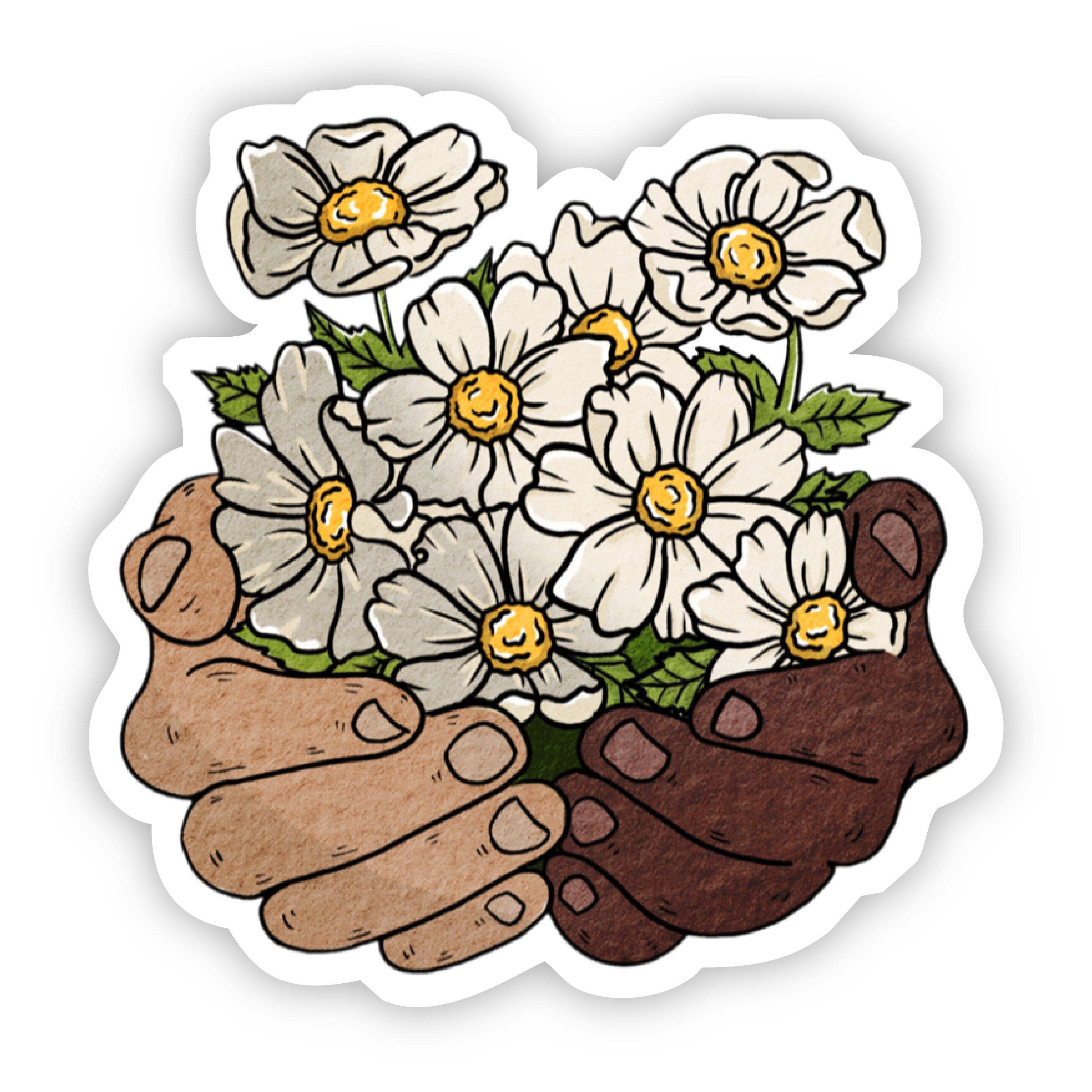 Floral Hands Sticker、mySite、elrpsem3k