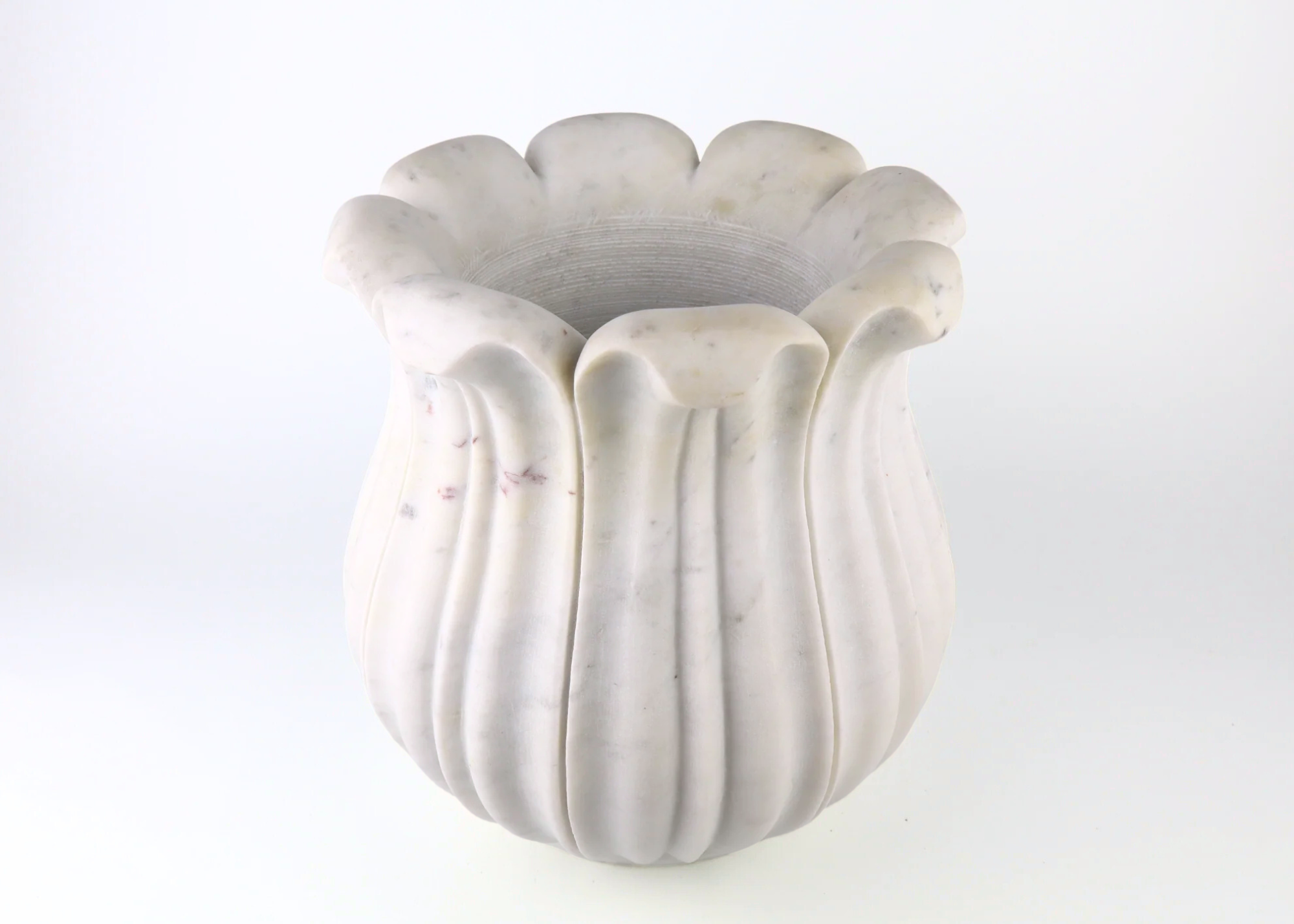 Lotus Vase - White Marble (25 cm)、mySite、topwebapps