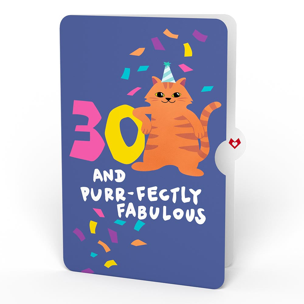 Happy 30th Birthday Cats Pop-Up Card and Sentiment Set、mySite、solidvoid