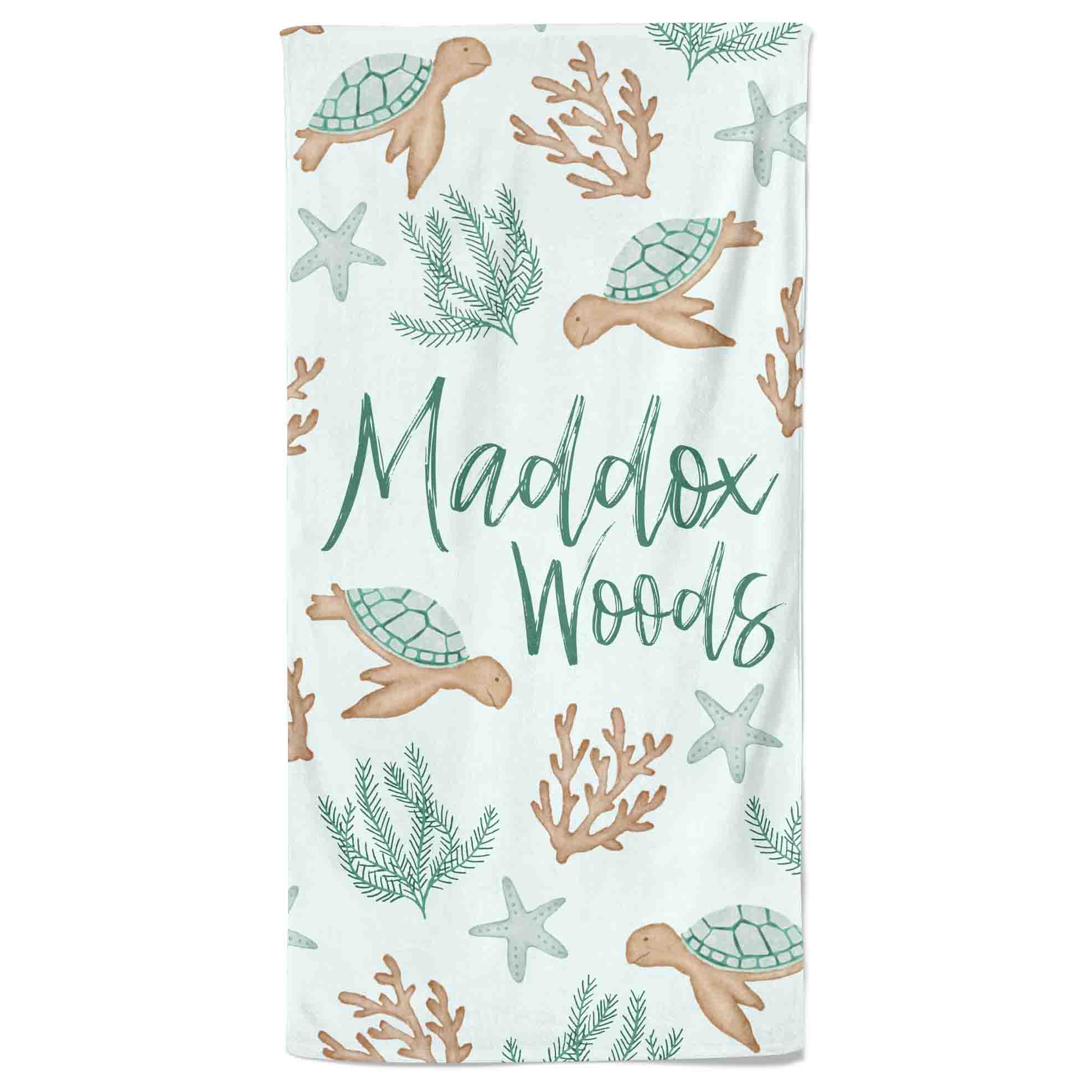  Sea Turtles Personalized Kids Beach Towel、mySite、layawaytickets