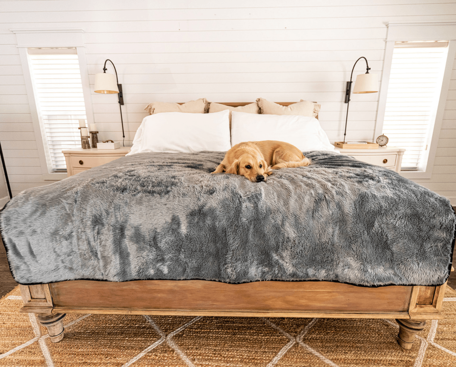 PupProtector™ Summer Short Fur Waterproof Throw Blanket - Charcoal Grey、mySite、solidvoid