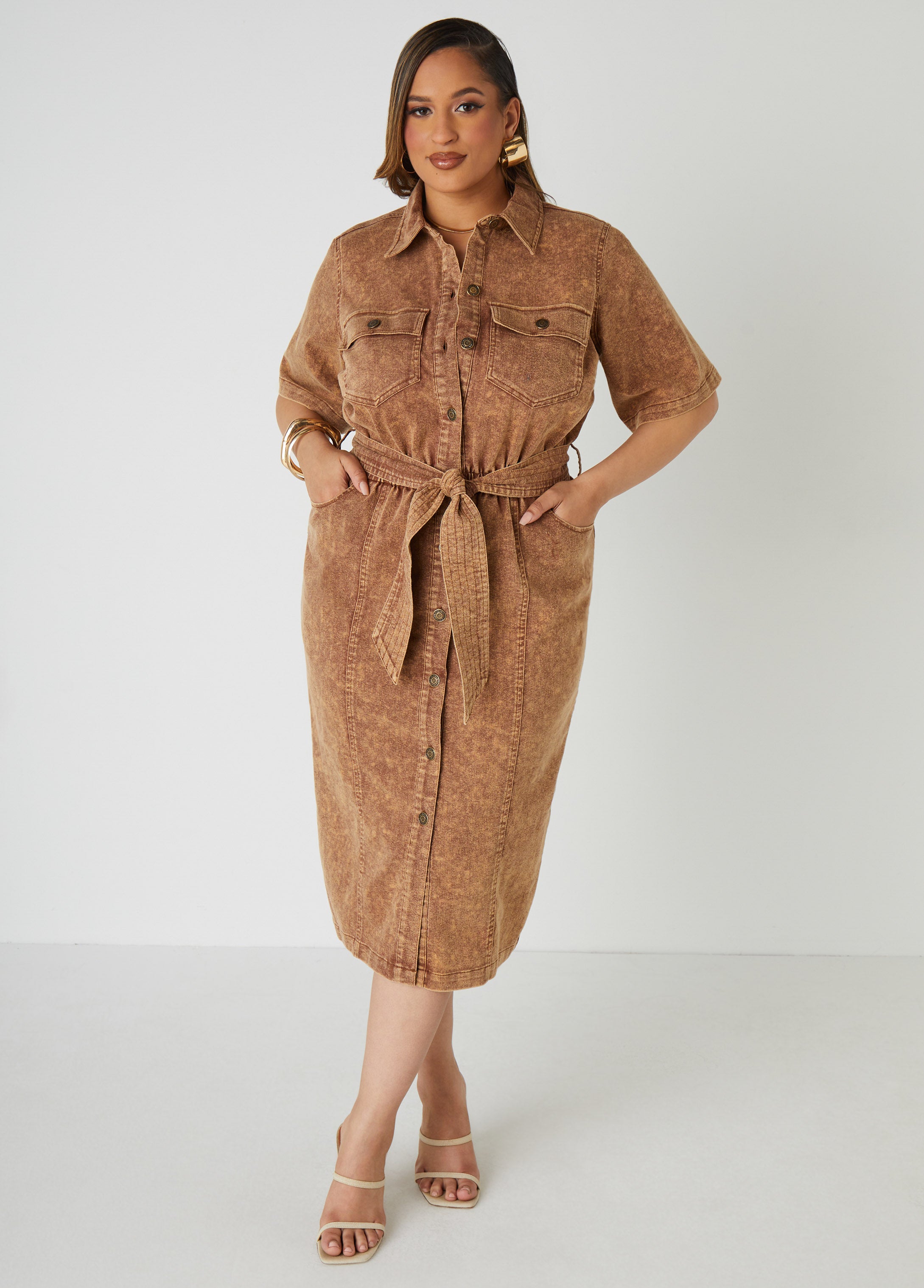 Stonewash Denim Shirtdress、mySite、bengalsvssteelers