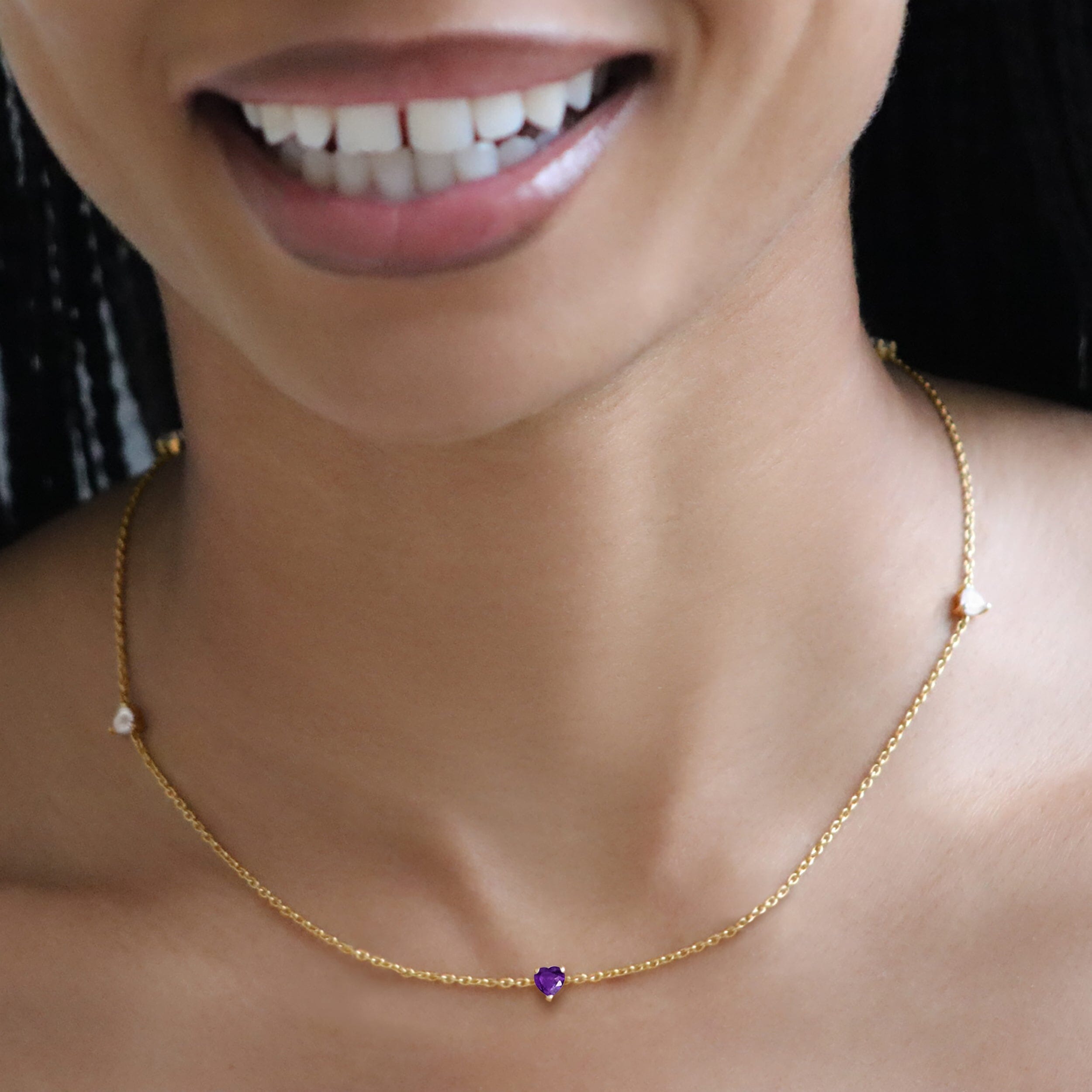 Amethyst Never Without My Gem Necklace - February Birthstone、mySite、hinf8tx79