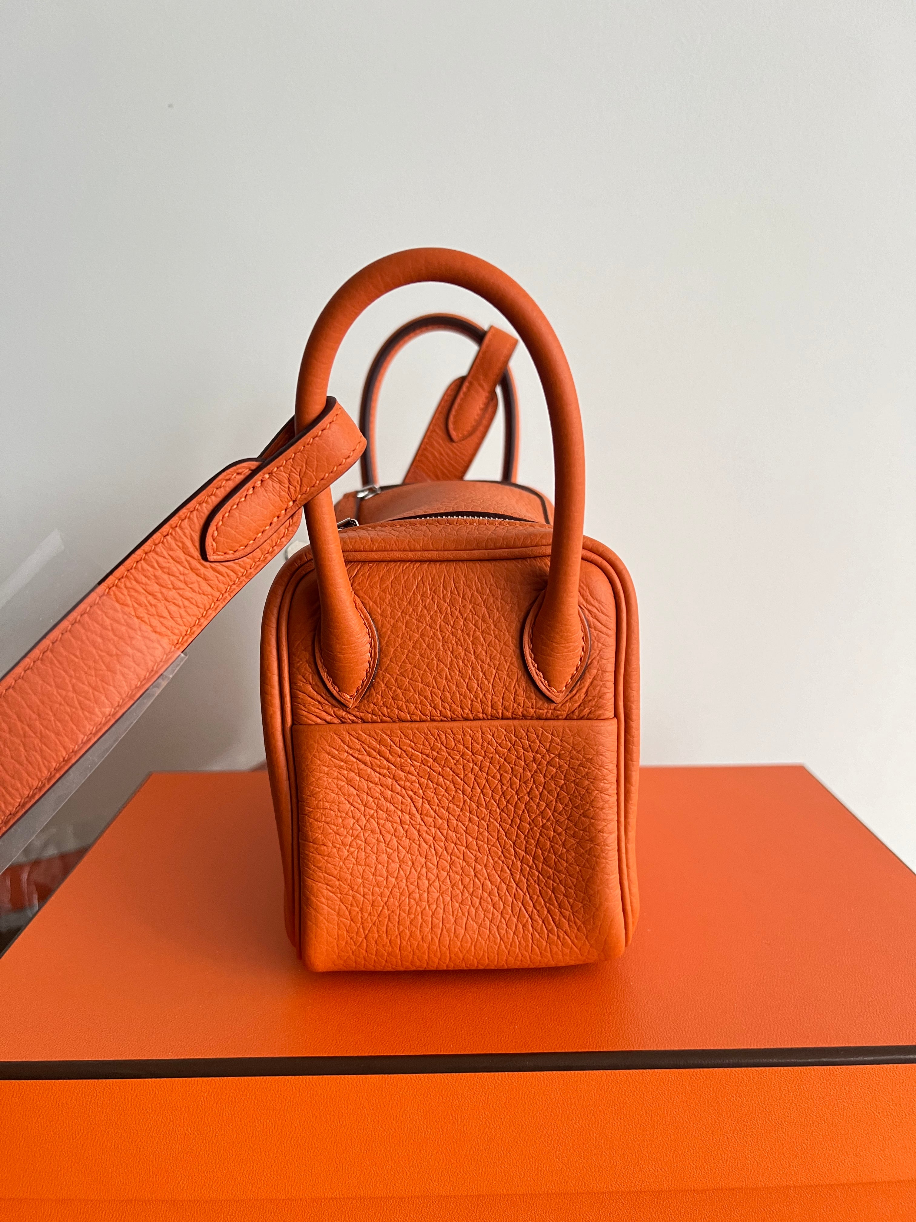 Hermès Mini Lindy Orange Clemence PHW、mySite、garminoutage.com