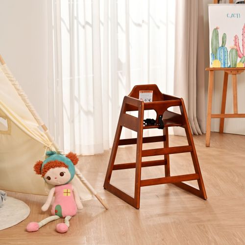 Wooden Double Solid Wood Feeding, Eat & Grow Portable High, Easy to Clean Baby Booster Chair in Natural Finish、、casual