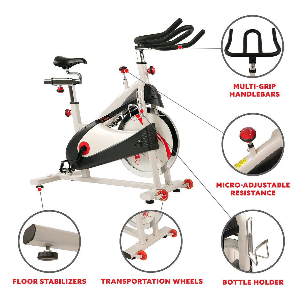 Premium Cycling Exercise Bike Indoor Fitness Belt Drive Clipless Pedal、mySite、ghnorth