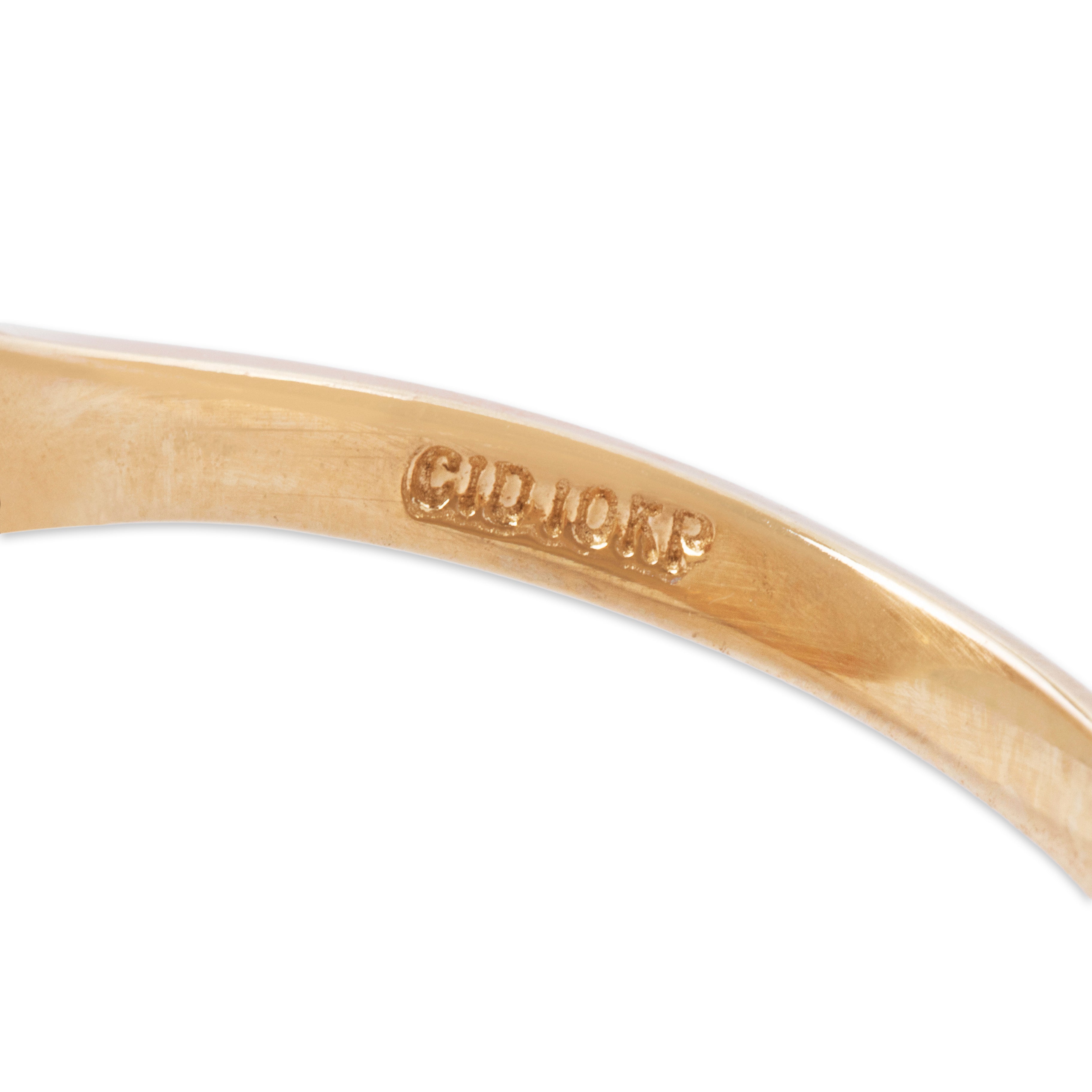 Vintage 10k Yellow Gold Mabé Pearl Naturalistic Swirl Ring 7.75、mySite、hinf8tx79