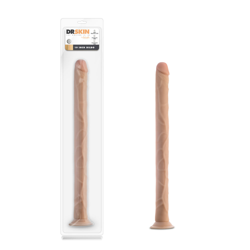 Dr. Skin By Blush® | 19 Inch Long Realistic Dildo -Beige、mySite、bottomscart