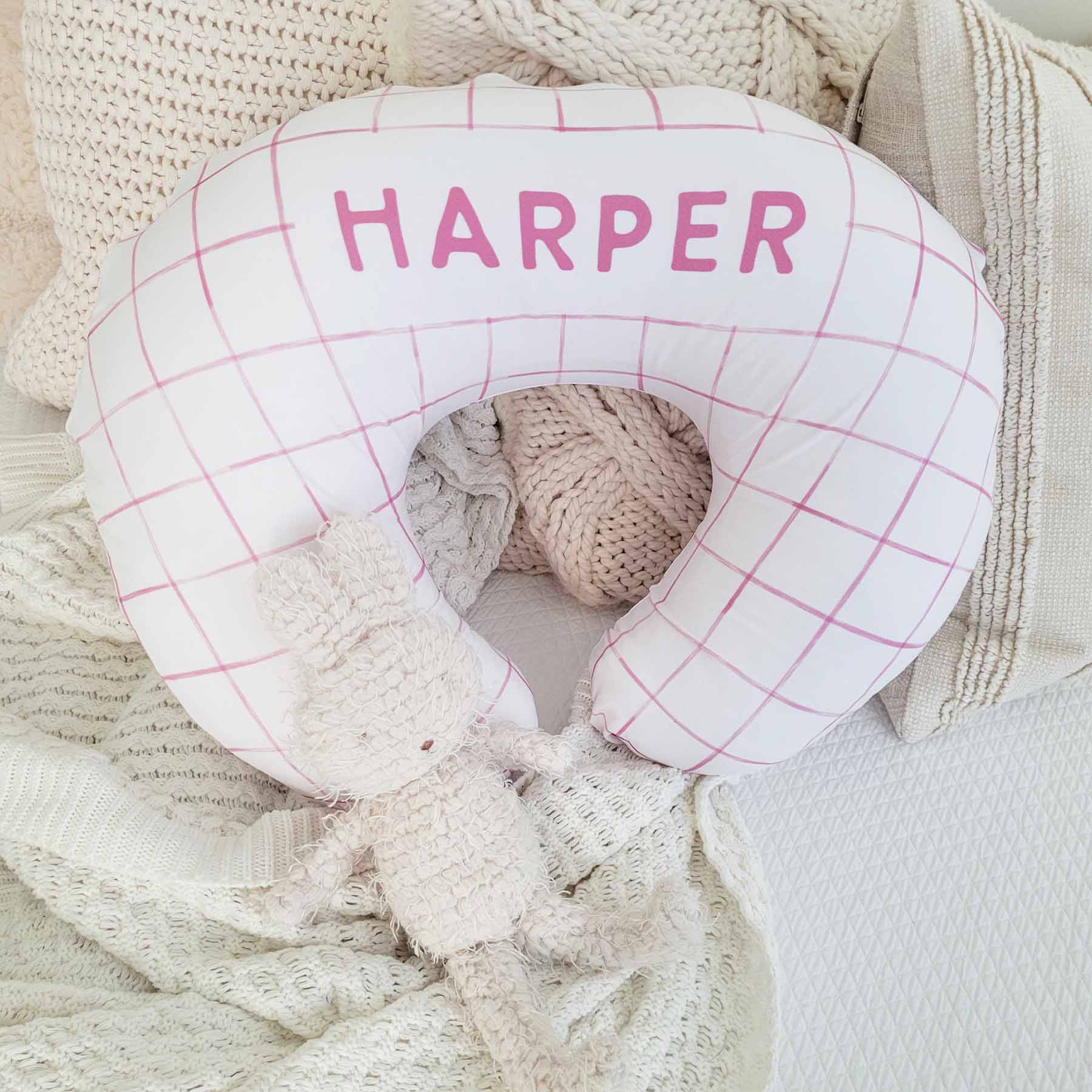  Personalized Nursing Pillow Covers | Pink Grid、mySite、layawaytickets