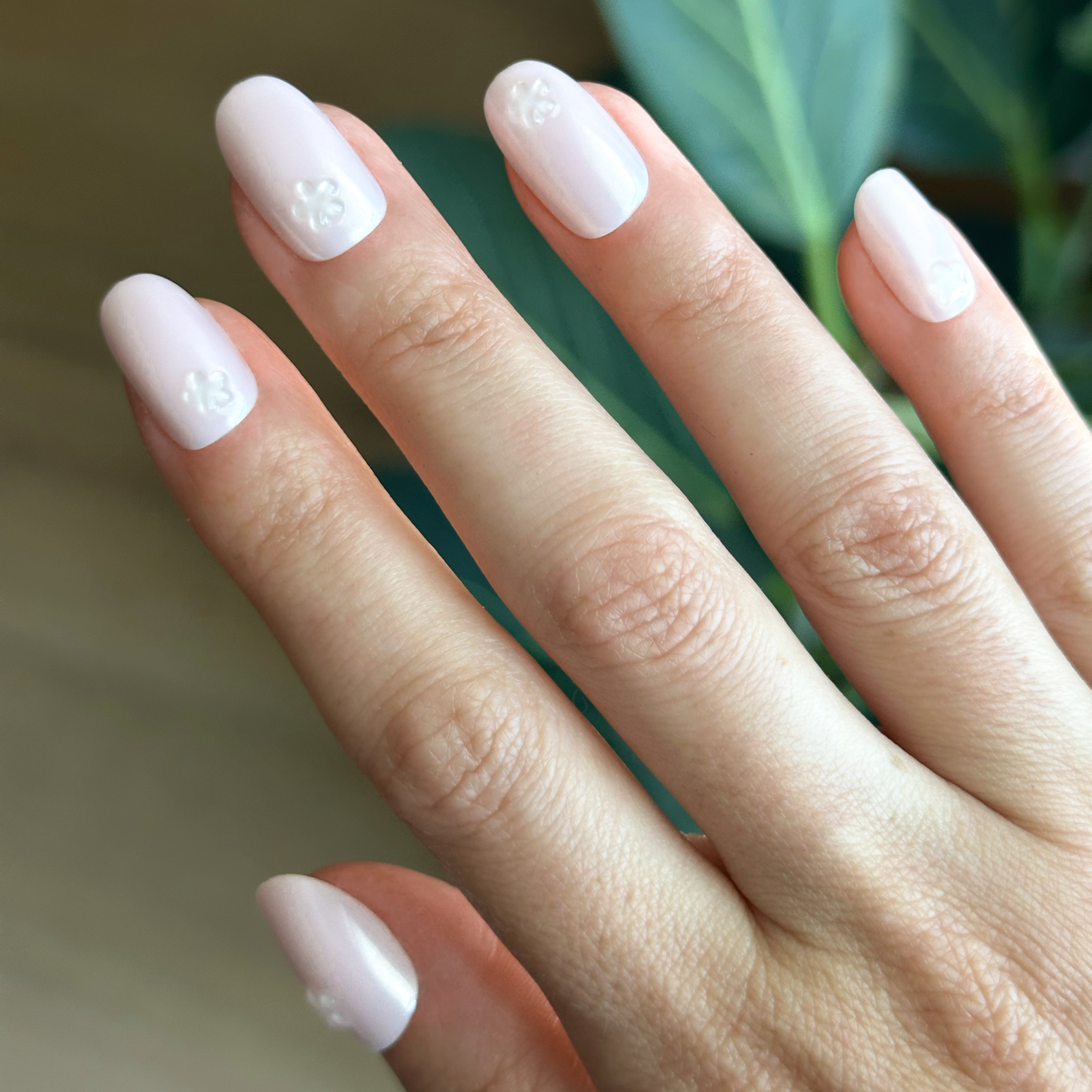 Puffy Floral Metallic - Press-On | Short | Round、mySite、solidvoid