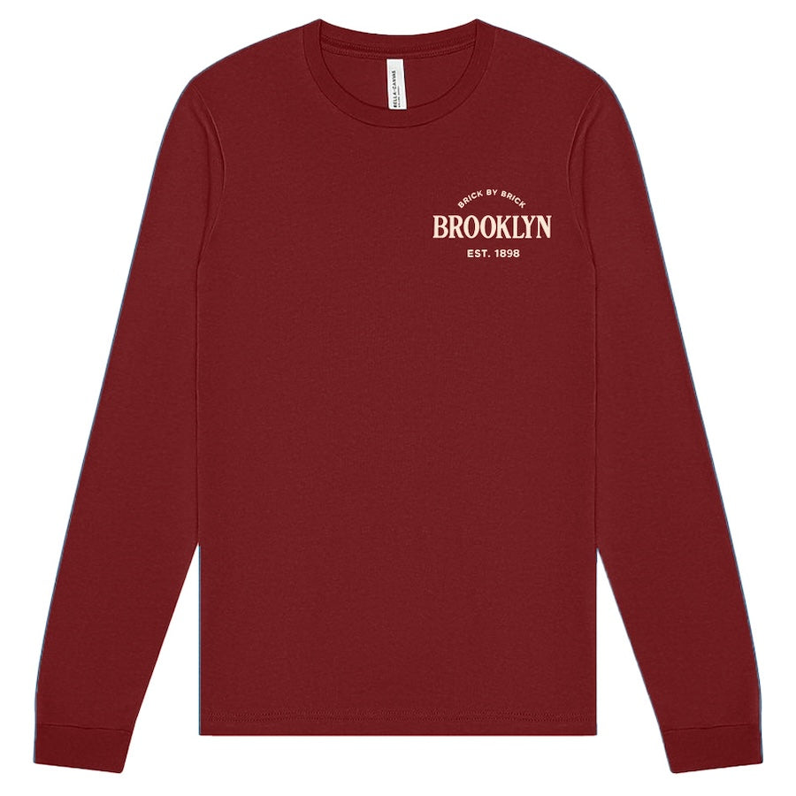 Brooklyn - EST. 1898 Kings County Architecture Cardinal Long Sleeve、mySite、vikingsvslions