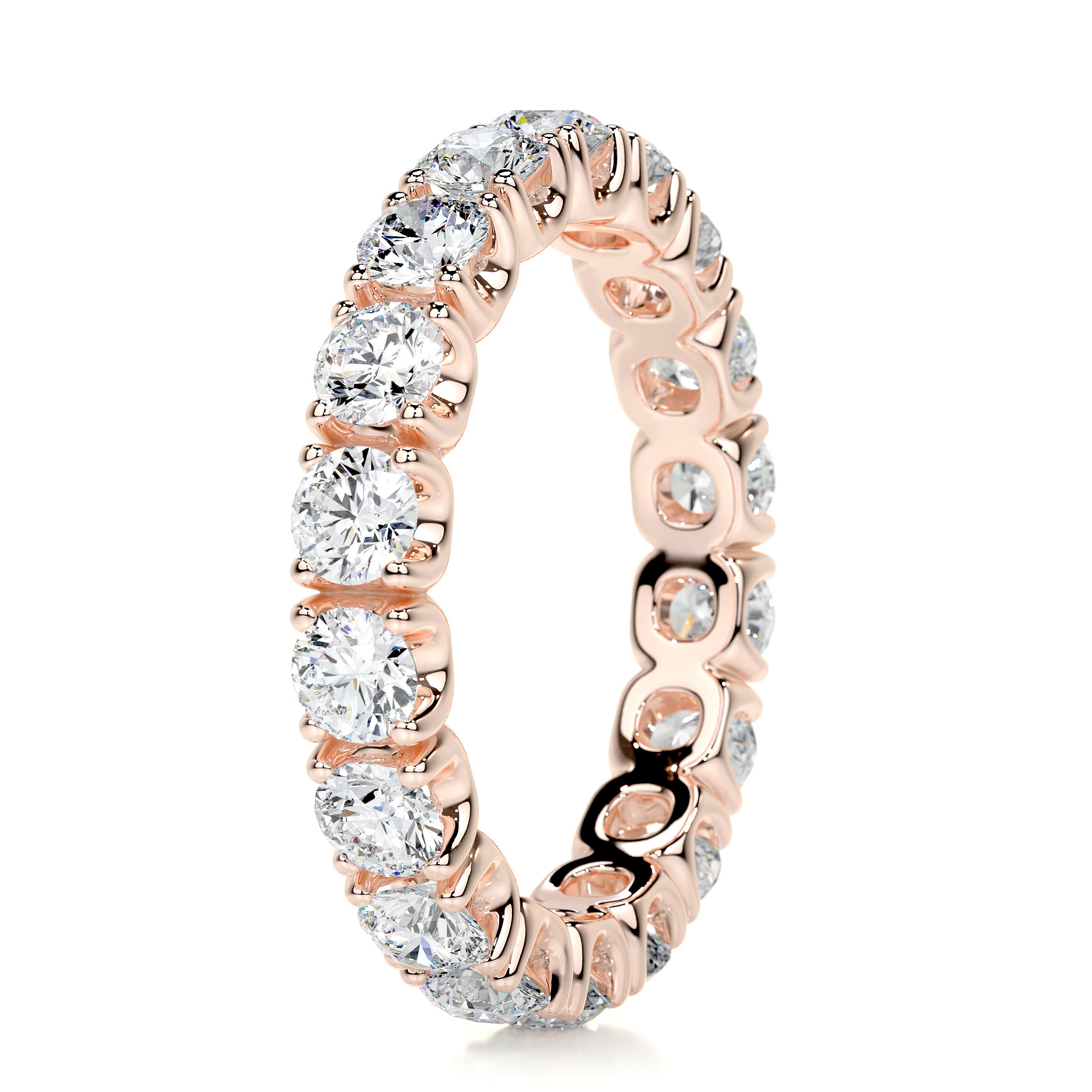 Trinity Eternity Wedding Ring (2.4 Carat) -14K Rose Gold、mySite、hinf8tx79