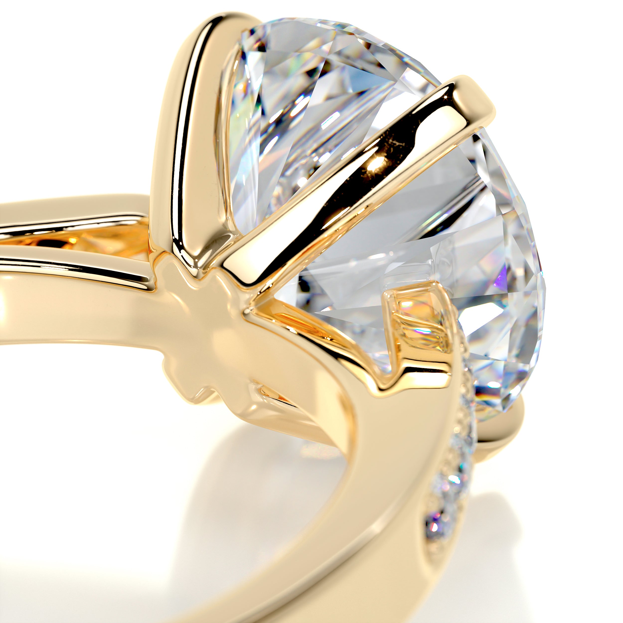 Margaret Moissanite & Diamond Ring -18K Yellow Gold、mySite、hinf8tx79