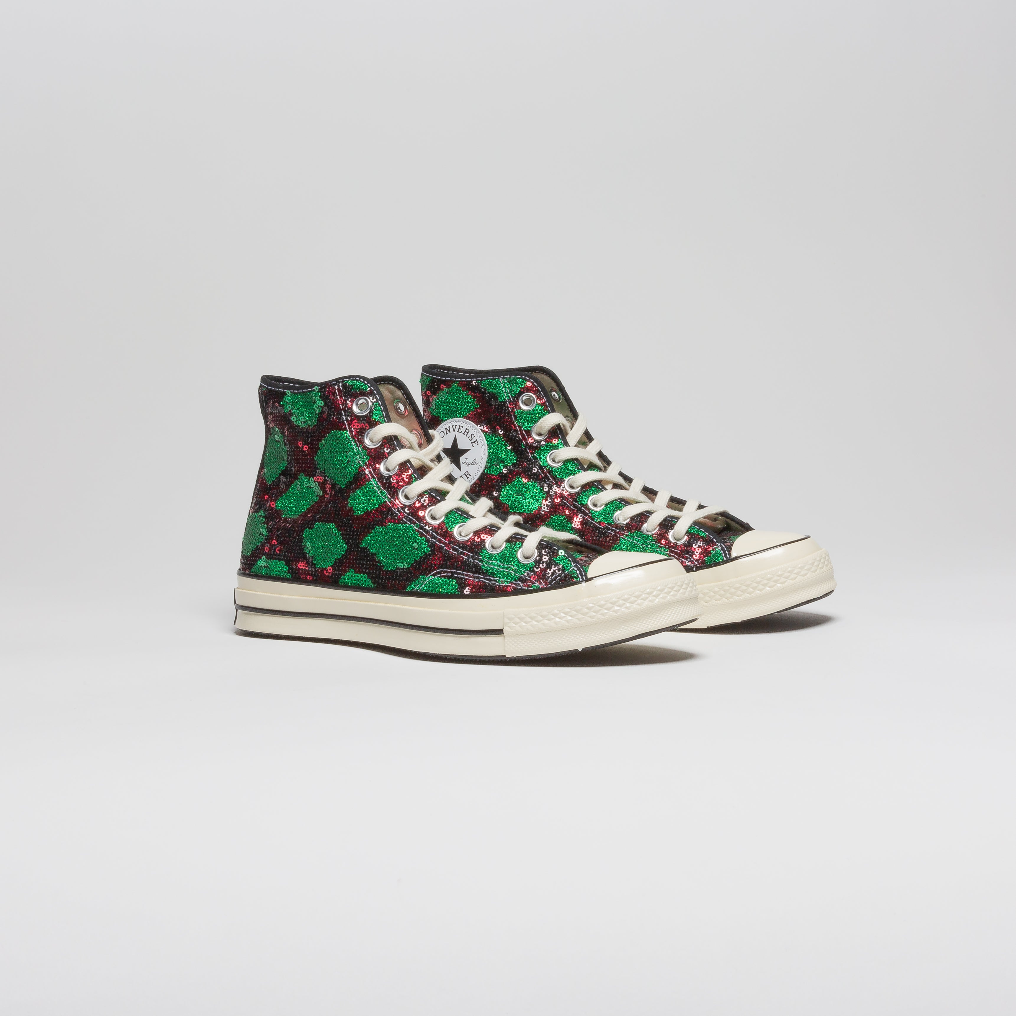 Chuck Taylor All Star Sequin High Top Mens Lifestyle Shoe - Red/Green、mySite、dreamappss