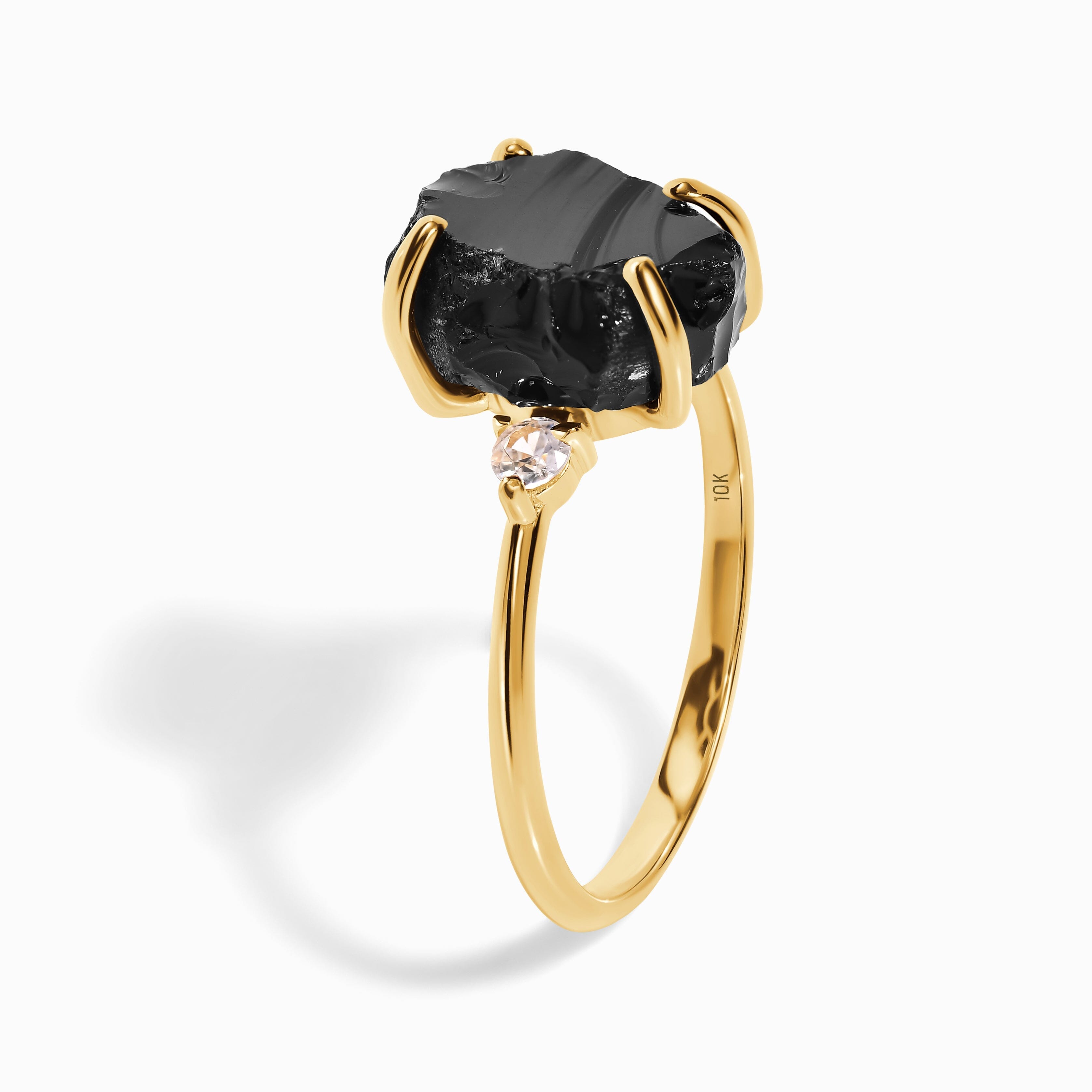 Black Obsidian Lab Diamond Ring - Raw Allure、mySite、hinf8tx79