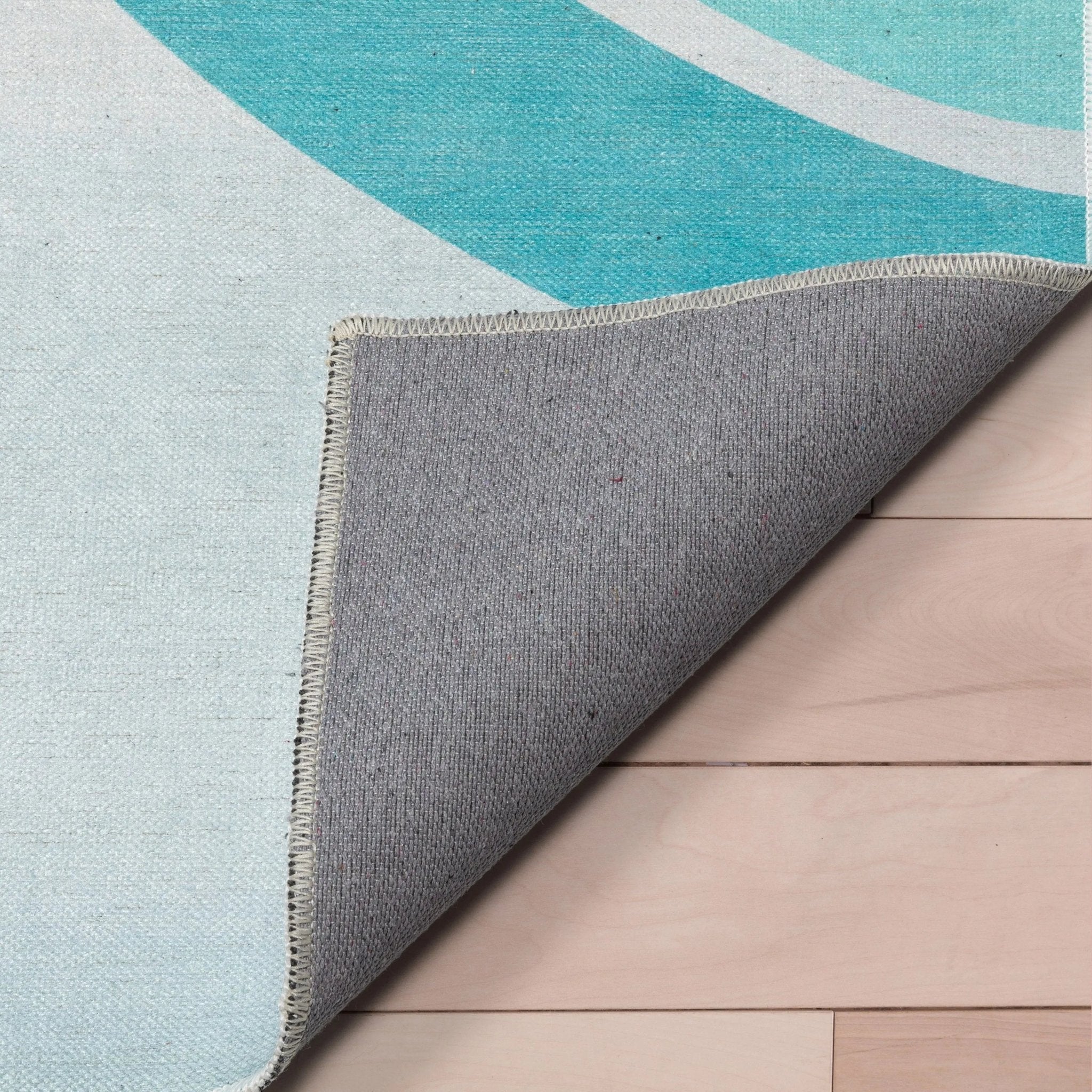 Curved Rainbow Modern Multi Color Blue Area Flat-Weave Rug、mySite、gigharbornorthrealestate