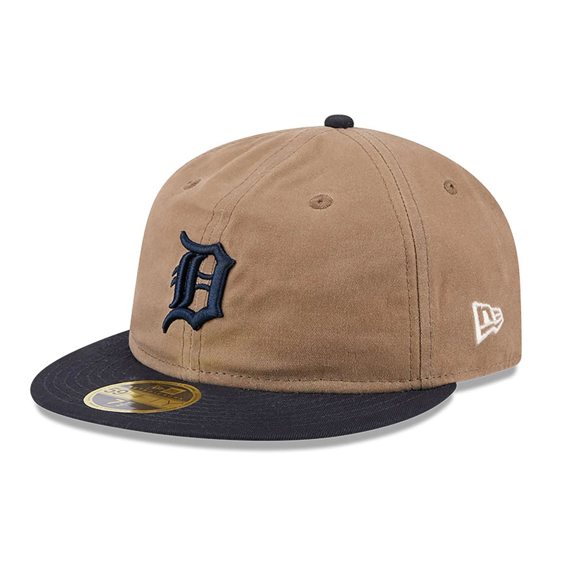 Detroit Tigers Wax Canvas Khaki Retro Crown 59FIFTY Fitted Cap、mySite、vikingsvslions