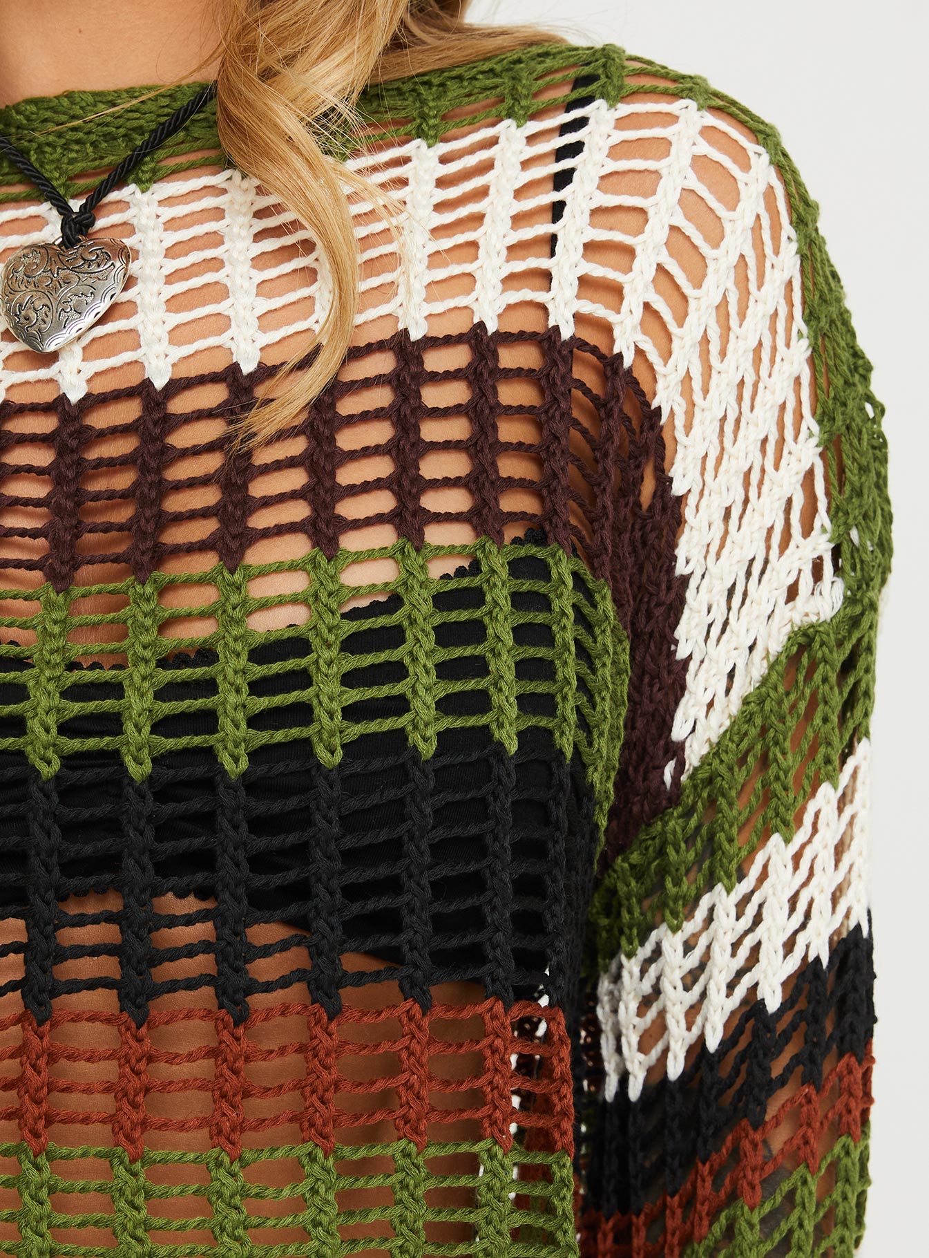 Baizen Knit Sweater Sage Multi、mySite、solidvoid