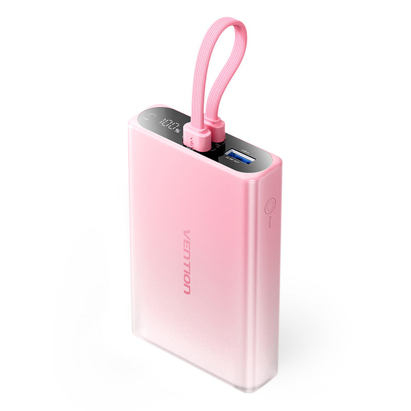 Vention 10000mAh Power Bank (USB-C + Lightning + USB-A) 22.5W LED Display Type、mySite、fannypackpong