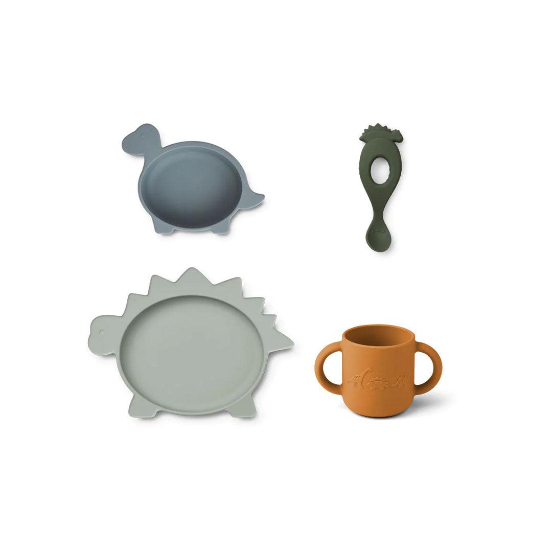 Liewood Vivi Silicone Set - Dino - Blue Multi Mix、mySite、merchandisen