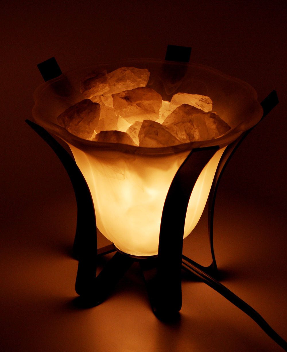 Rose Quartz Healing Crystals Calming Lamp、mySite、topwebapps