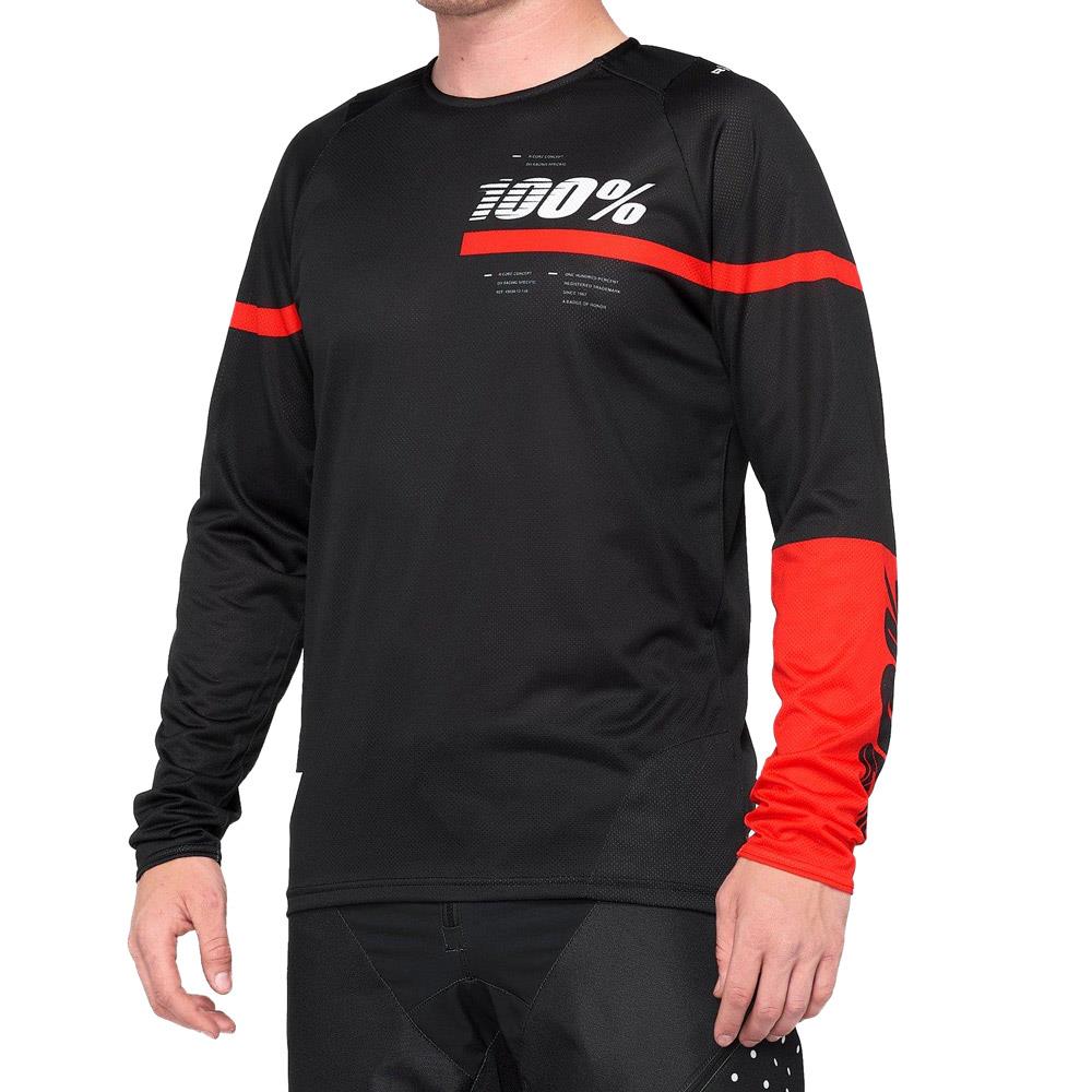  100% R-Core Race Jersey - Black/Red、mySite、merchandisen