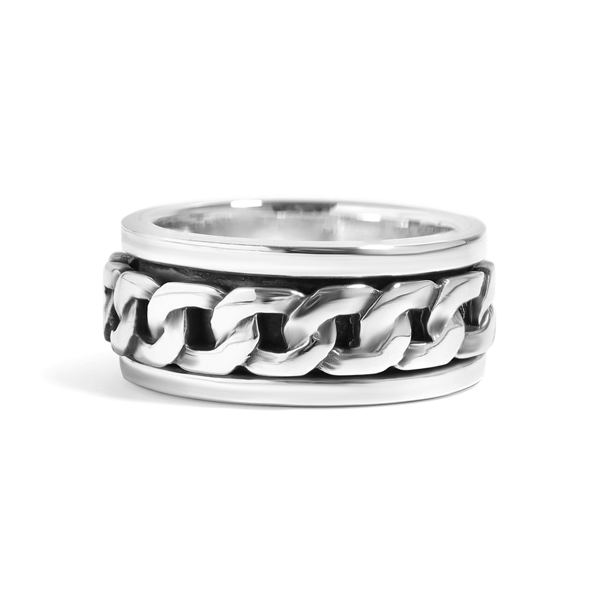 Sterling Silver Chain Spinner Ring / SSR0034、mySite、dreamappss