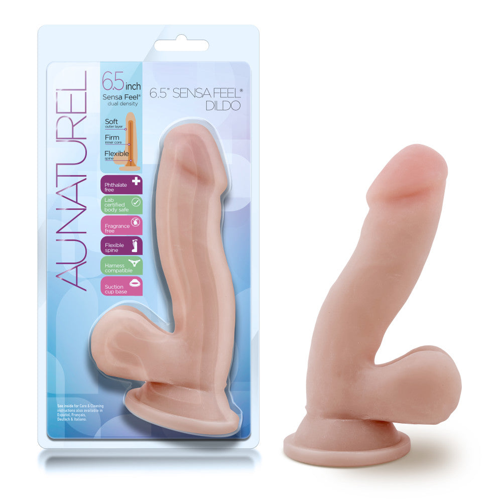 Au Naturel By Blush® | Realistic Beige 6.5-Inch Long Dildo With Balls & Suction Cup Base、mySite、bottomscart