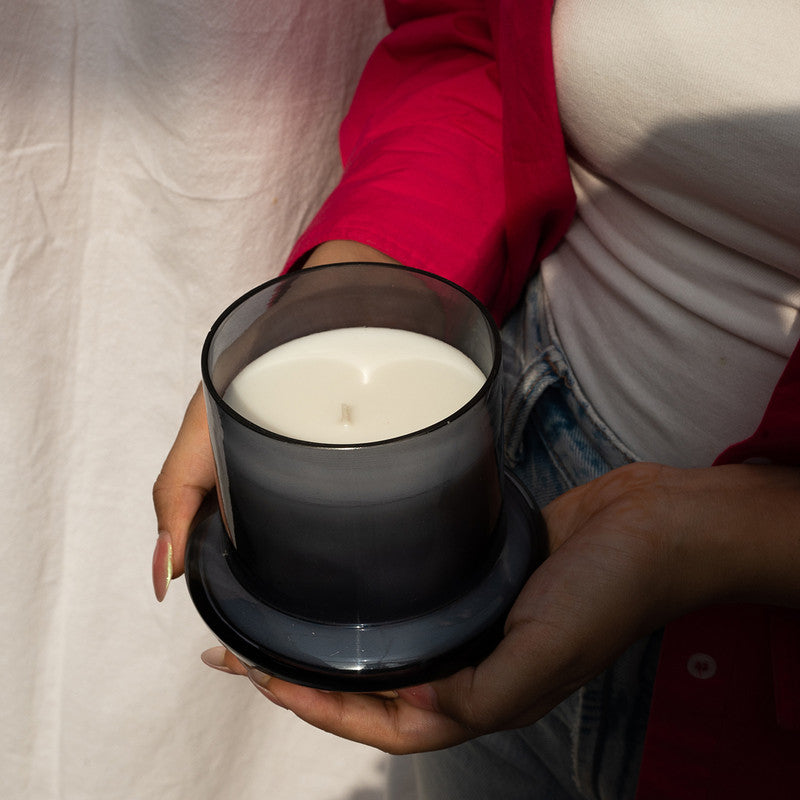 Glass Dome Candles Medium | Grey、mySite、camillekostekn