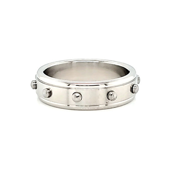 Stainless Steel Polished Studded Ring / NCZ0144、mySite、dreamappss