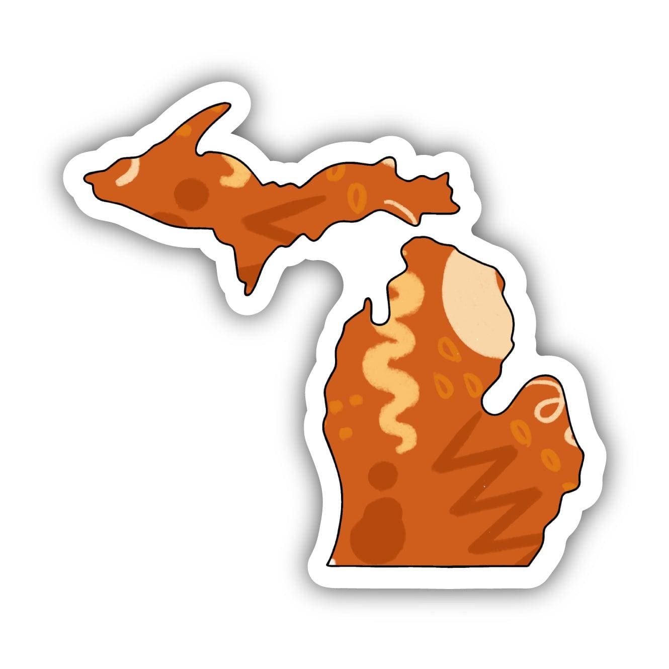 Michigan Orange Abstract Sticker、mySite、ghnorth